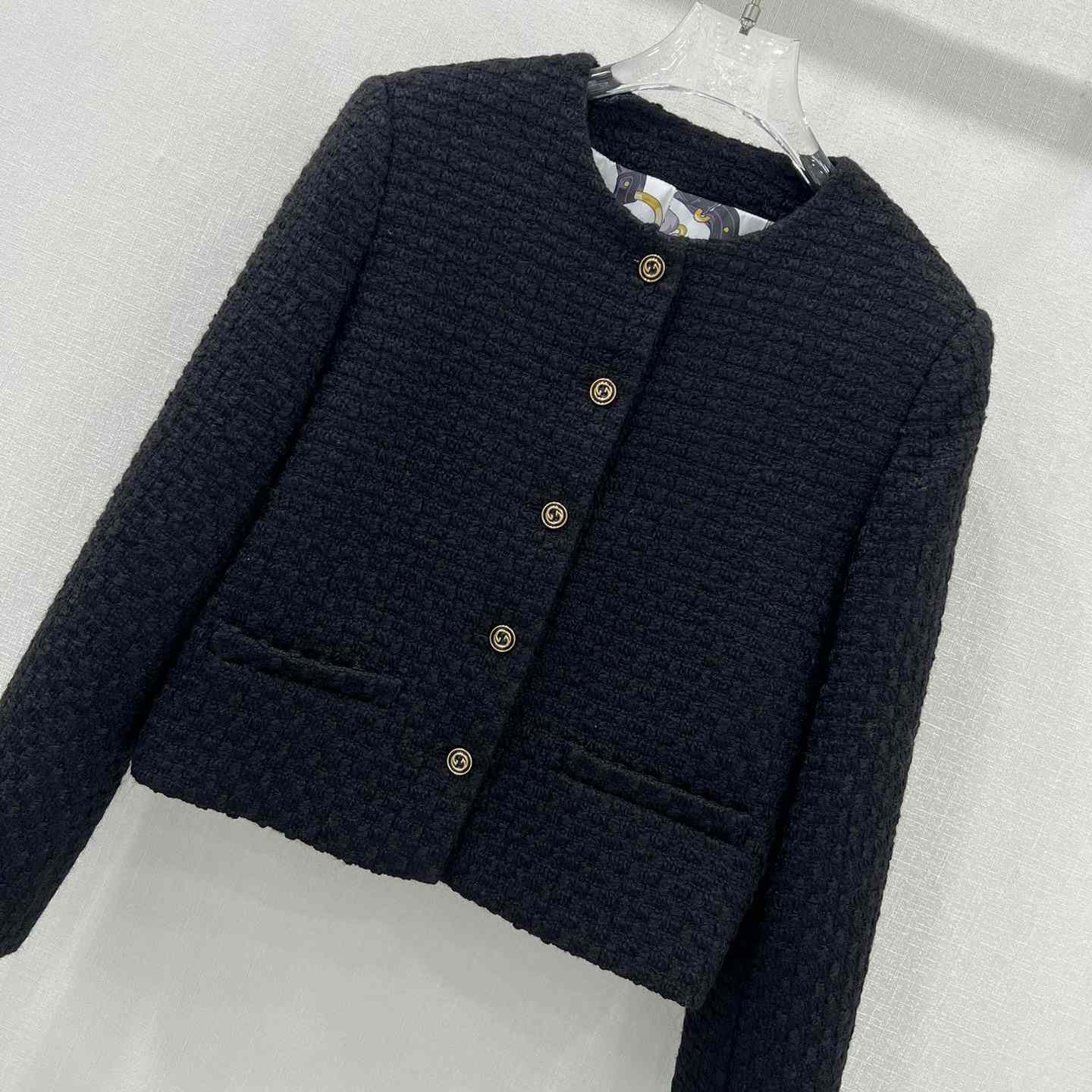 Gucci Tweed Damier Jacket - DesignerGu