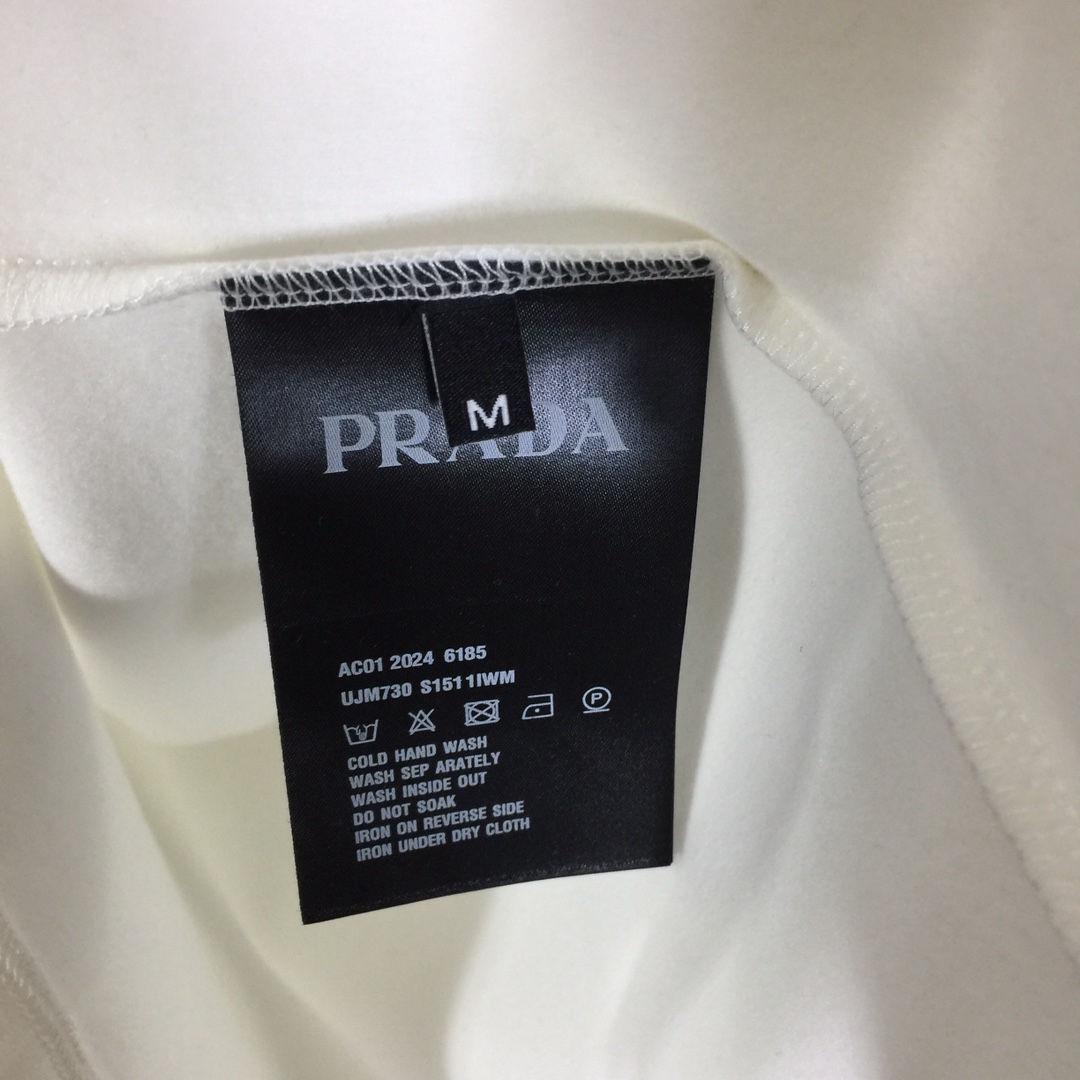 Prada Long-sleeved Cotton T-shirt - DesignerGu