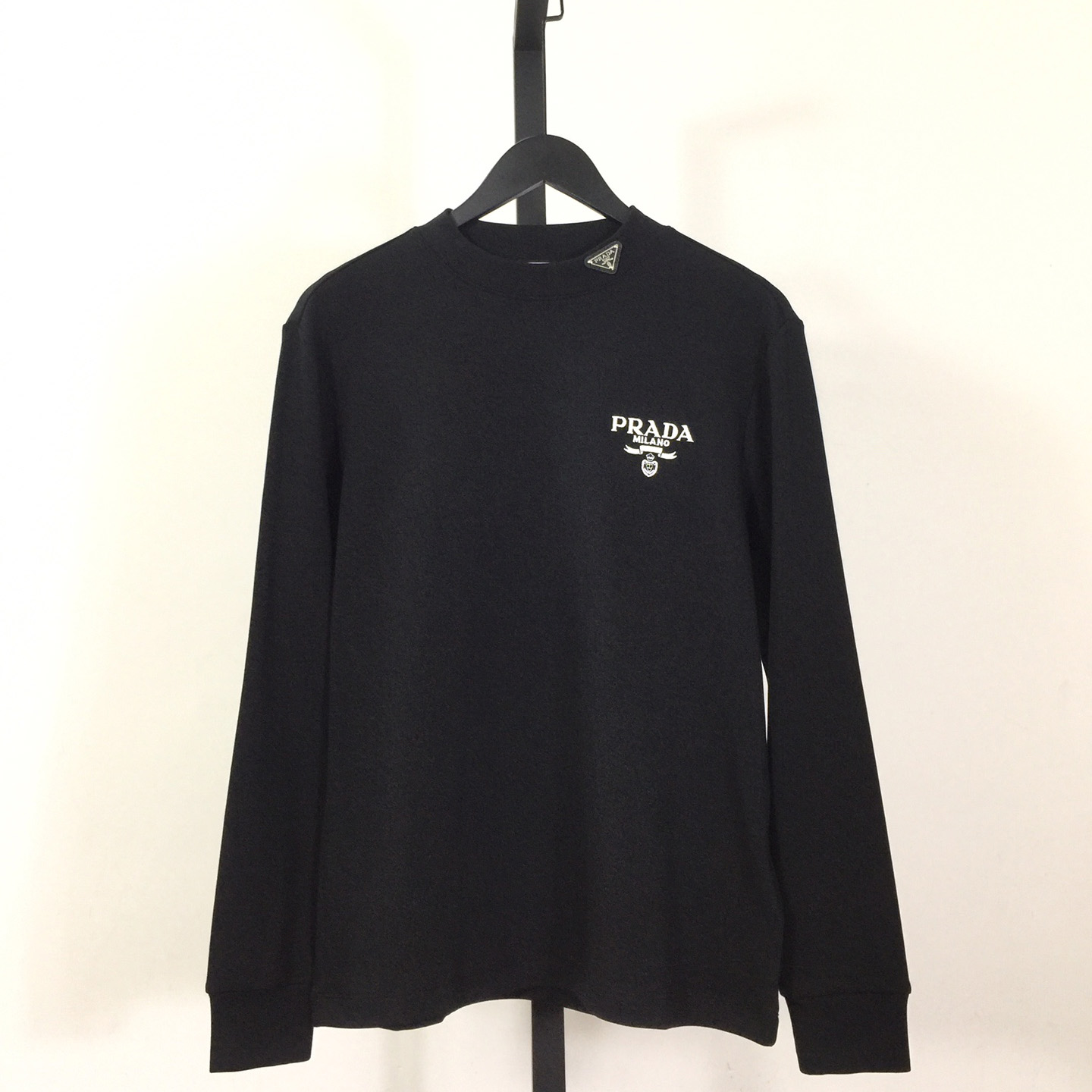 Prada Long-sleeved Cotton T-shirt - DesignerGu