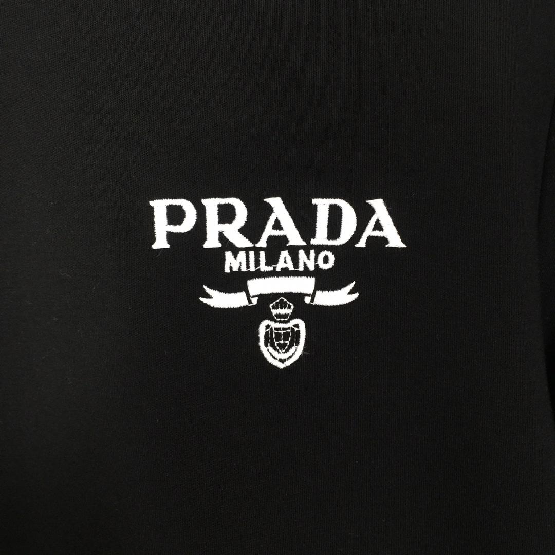 Prada Long-sleeved Cotton T-shirt - DesignerGu