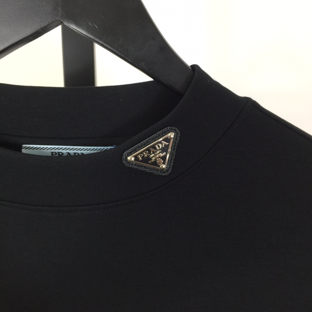 Prada Long-sleeved Cotton T-shirt - DesignerGu