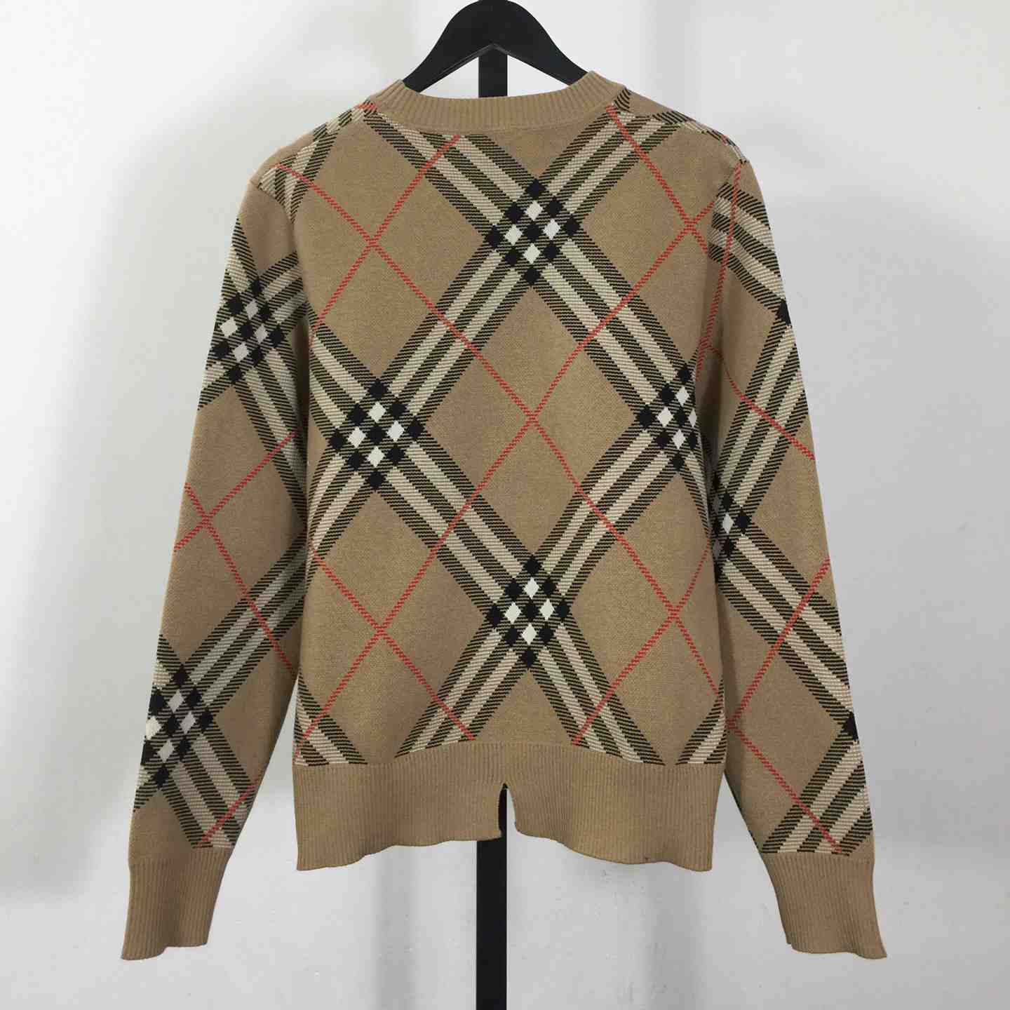 Burberry Check Wool Blend Sweater - DesignerGu