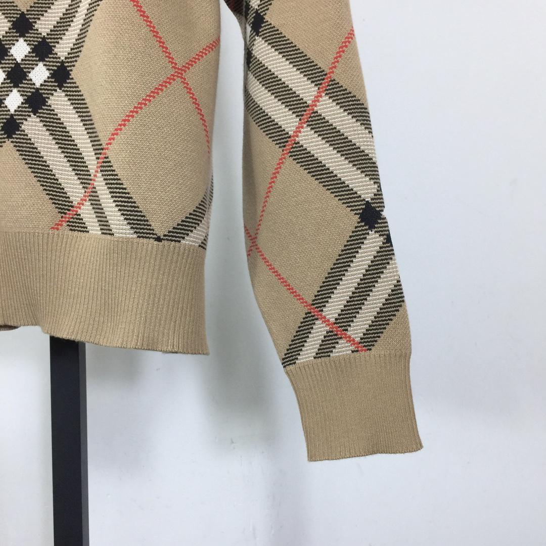 Burberry Check Wool Blend Sweater - DesignerGu