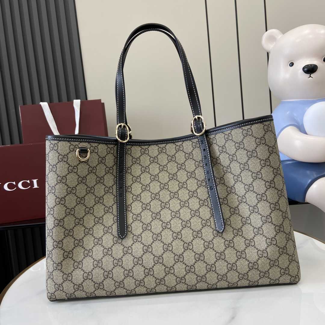 Gucci GG Emblem Medium Tote Bag - DesignerGu