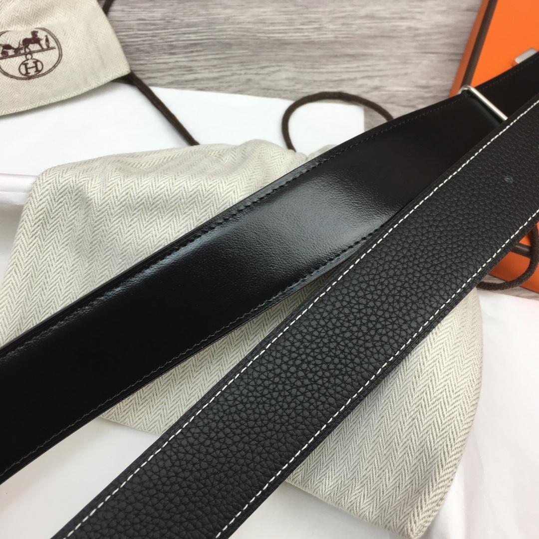 Hermes Leather H Buckle Belt - DesignerGu