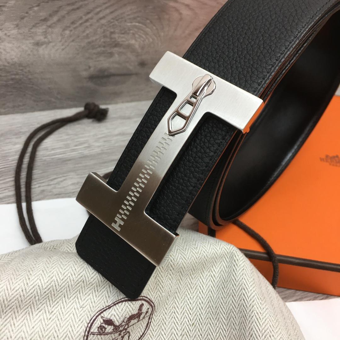 Hermes Leather H Buckle Belt - DesignerGu