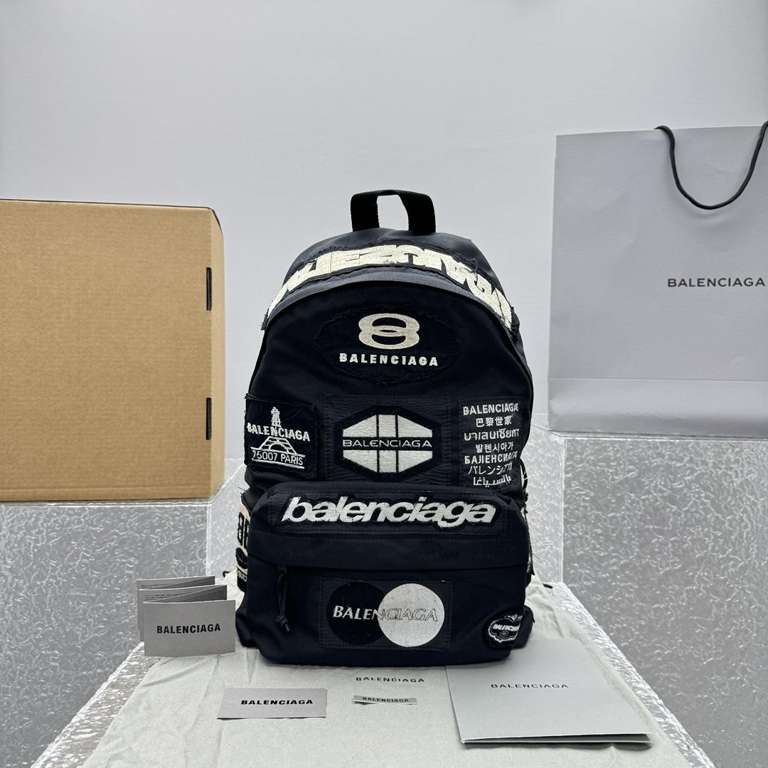 Balenciaga Explorer Patched Backpack   32x9x 47cm - DesignerGu