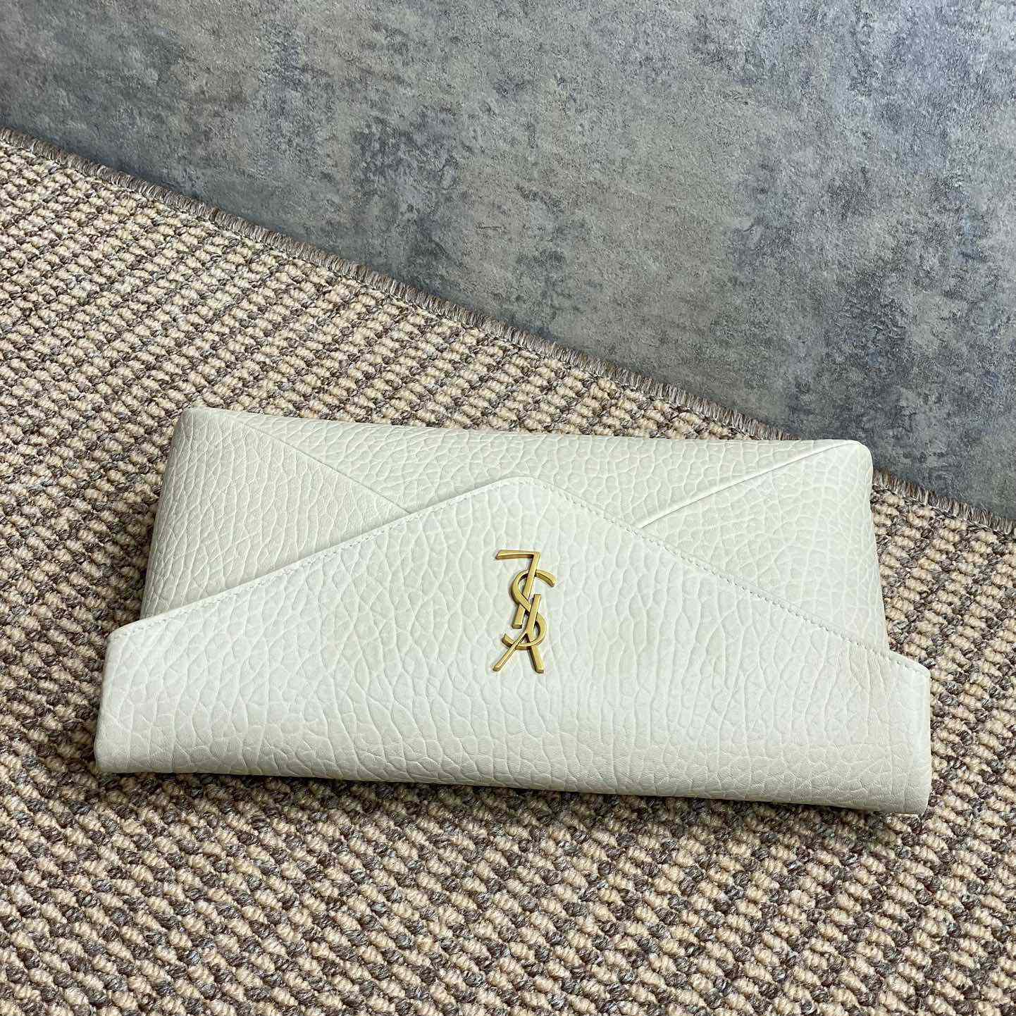 Saint Laurent Cassandre Large Envelope Pouch In Lambskin - DesignerGu