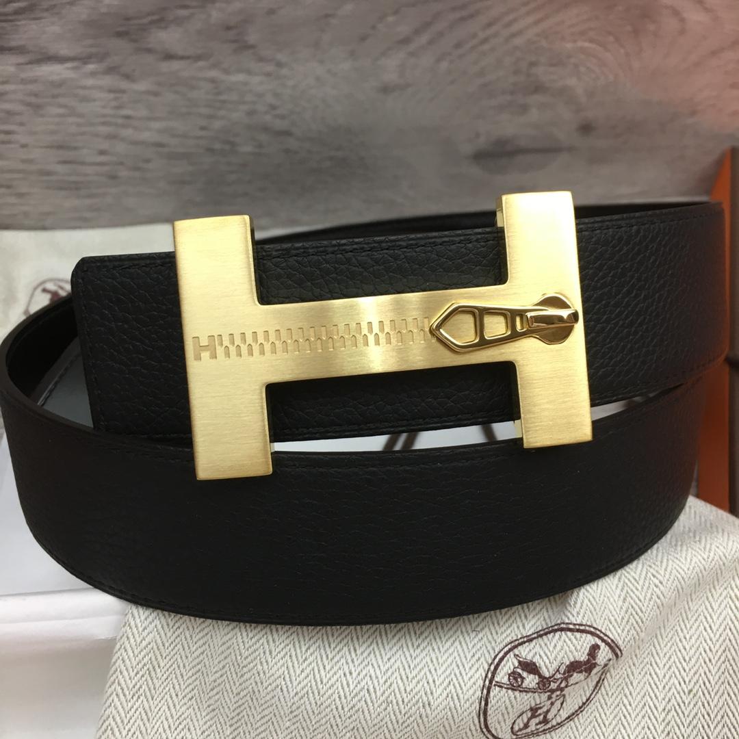 Hermes Leather H Buckle Belt - DesignerGu