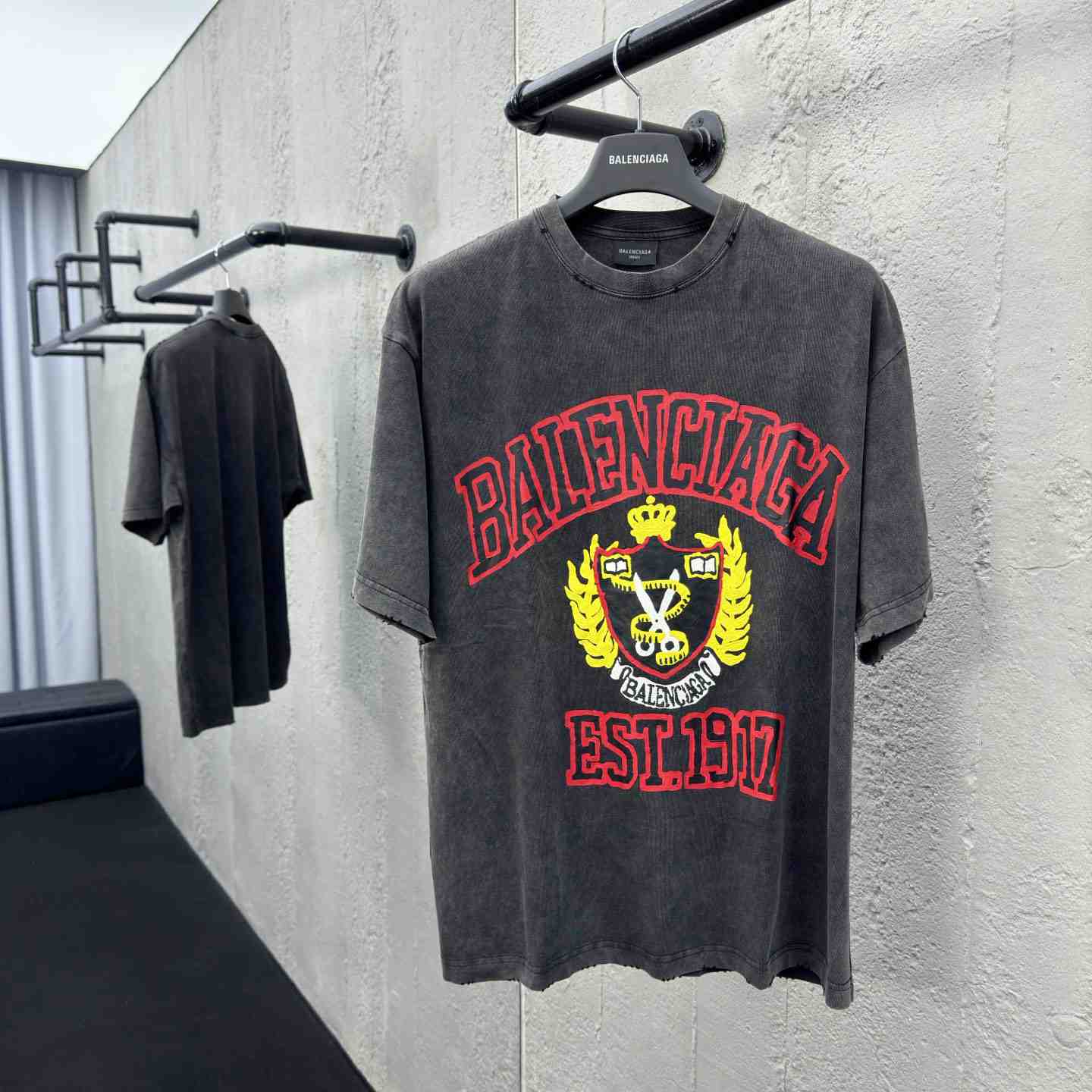 Balenciaga College T-Shirt 'Black' - DesignerGu