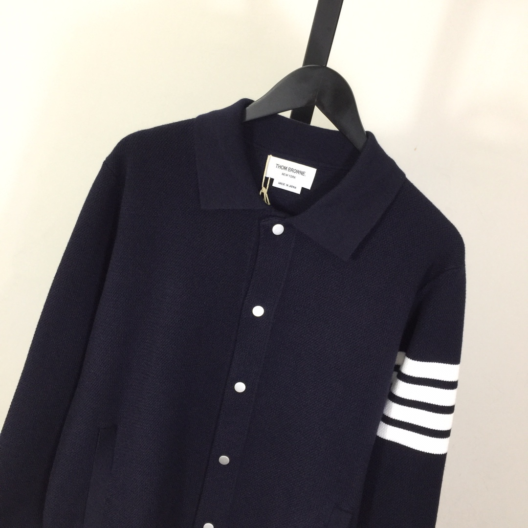 Thom Browne 4-Bar Jacket In Blue - DesignerGu