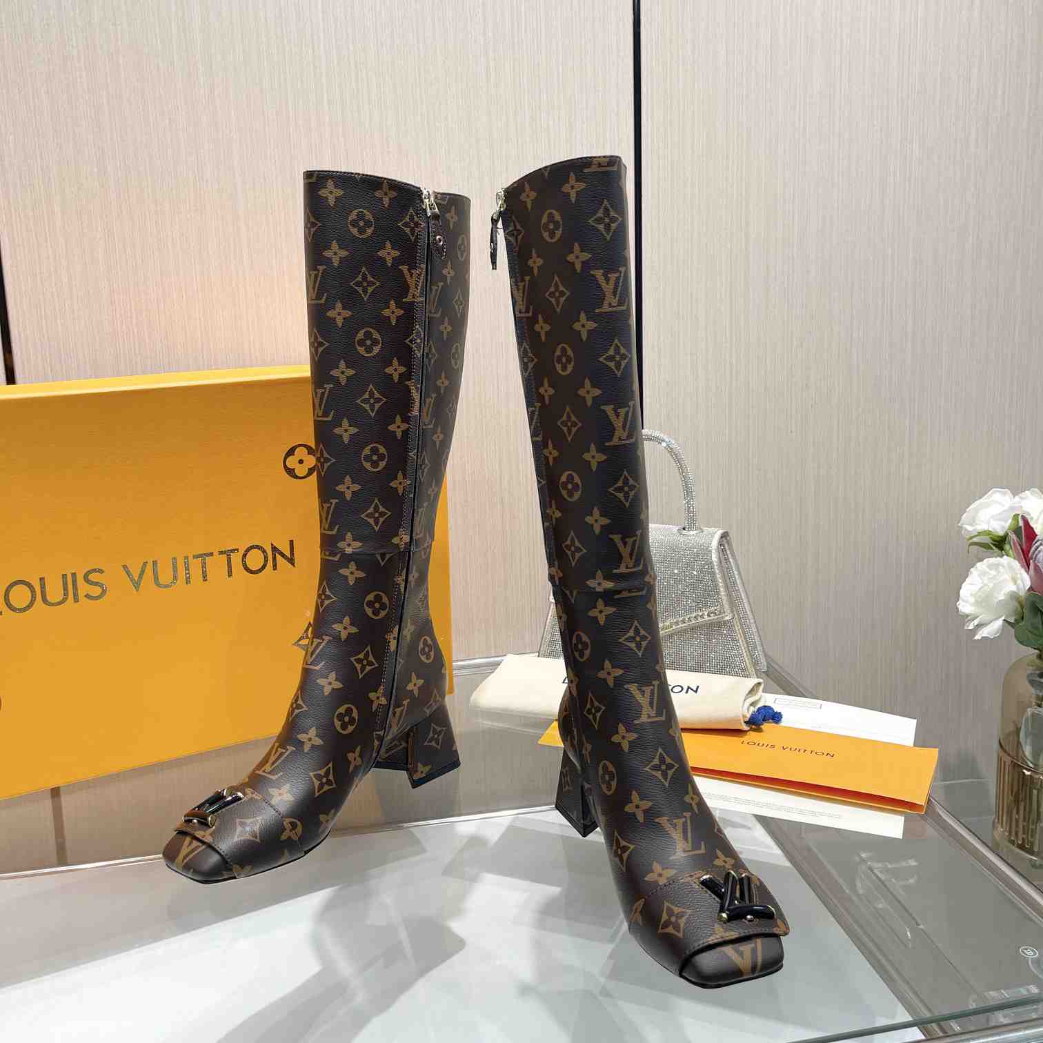 Louis Vuitton LV Checker High Boot - DesignerGu