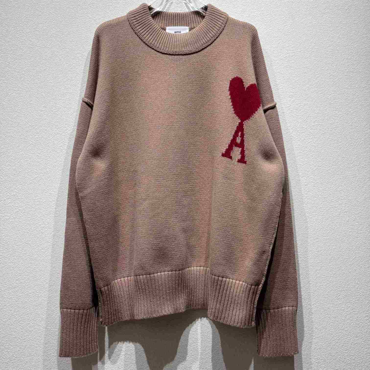 AMI Paris Red Ami de Coeur Sweater - DesignerGu