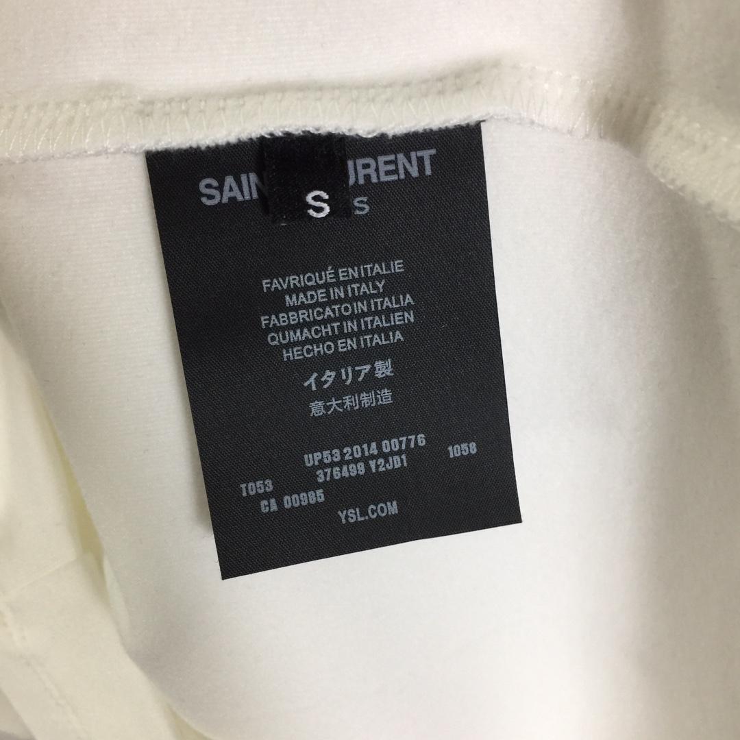 Saint Laurent Logo Long Sleeve Tee - DesignerGu