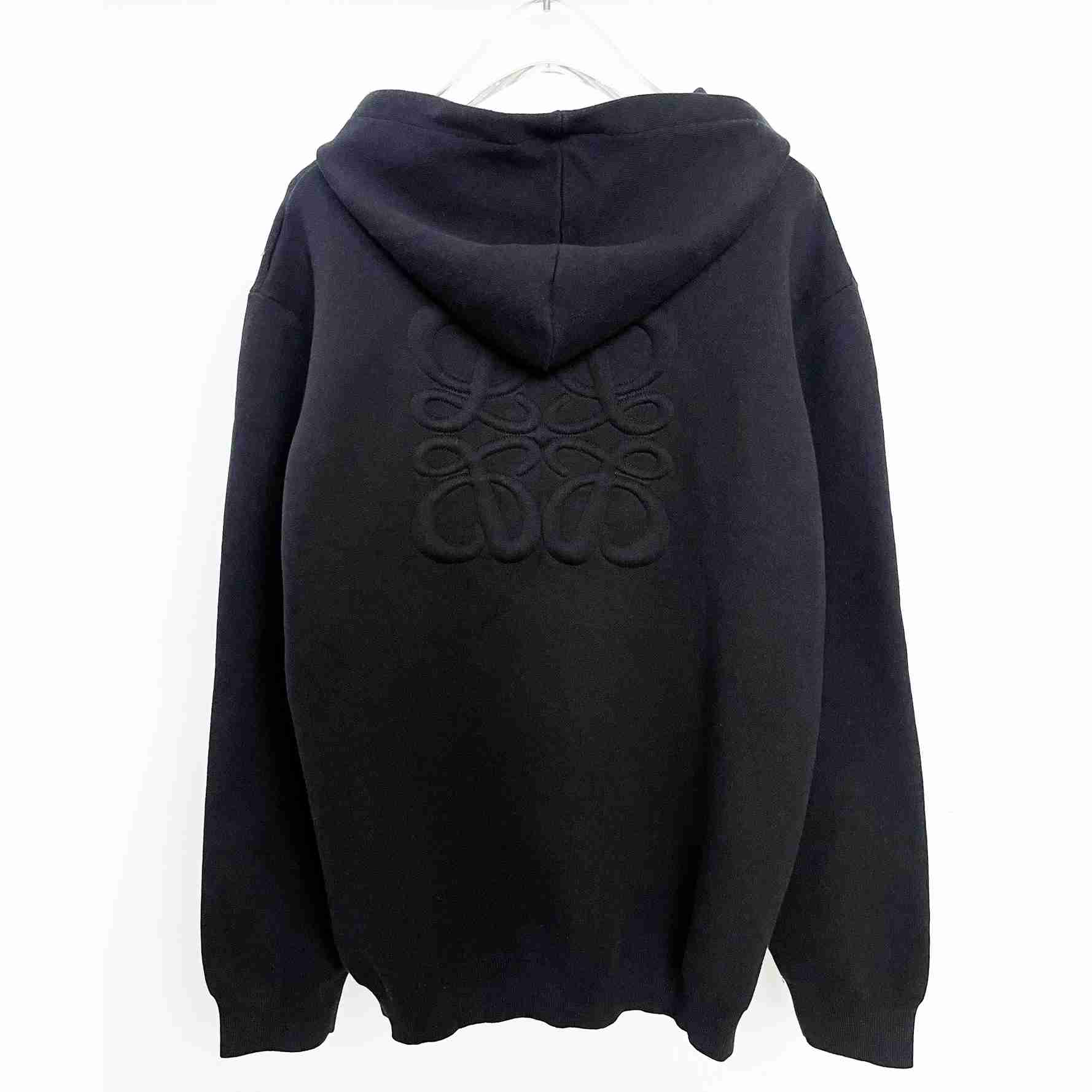 Loewe Anagram Zip-up Hoodie In Wool - DesignerGu