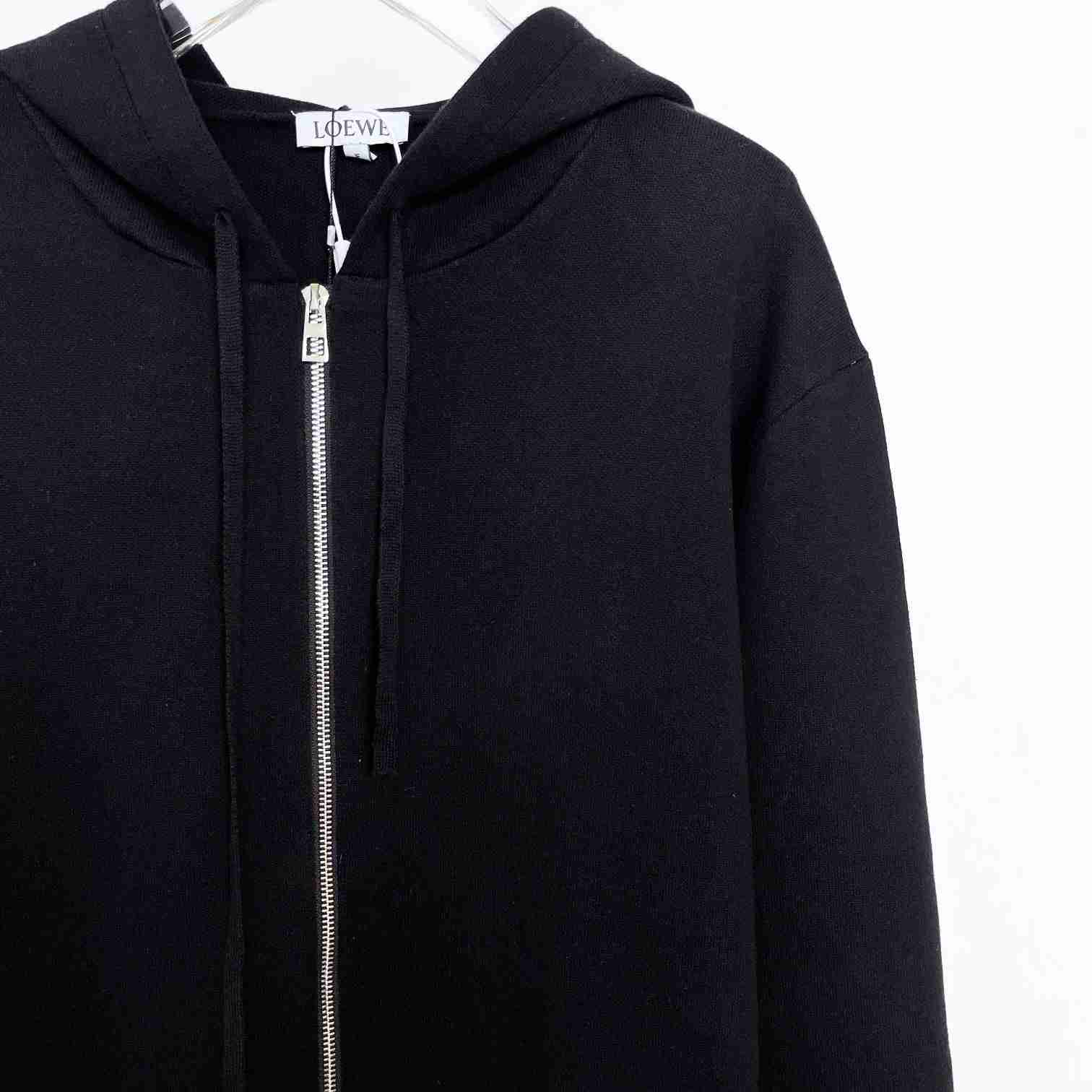 Loewe Anagram Zip-up Hoodie In Wool - DesignerGu