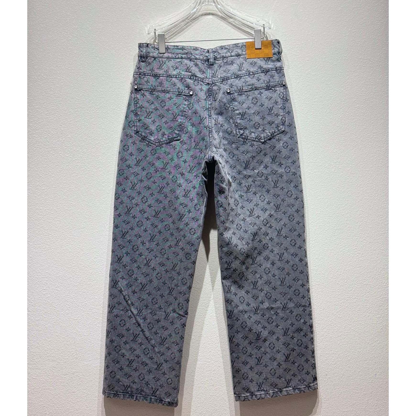 Louis Vuitton Monogram Jacquard Denim Skate Pants   - DesignerGu