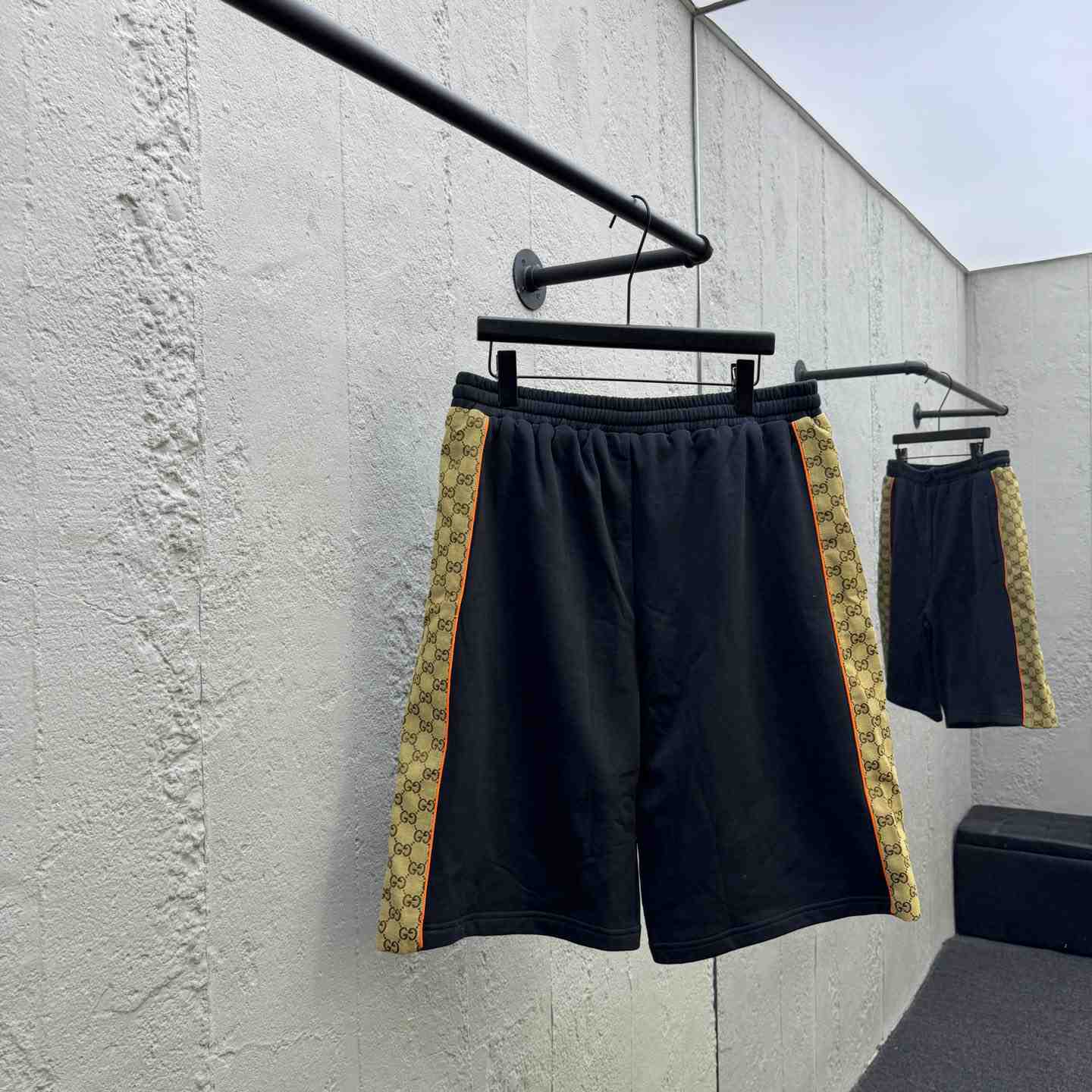 Gucci Cotton Jersey Shorts With GG Inserts - DesignerGu