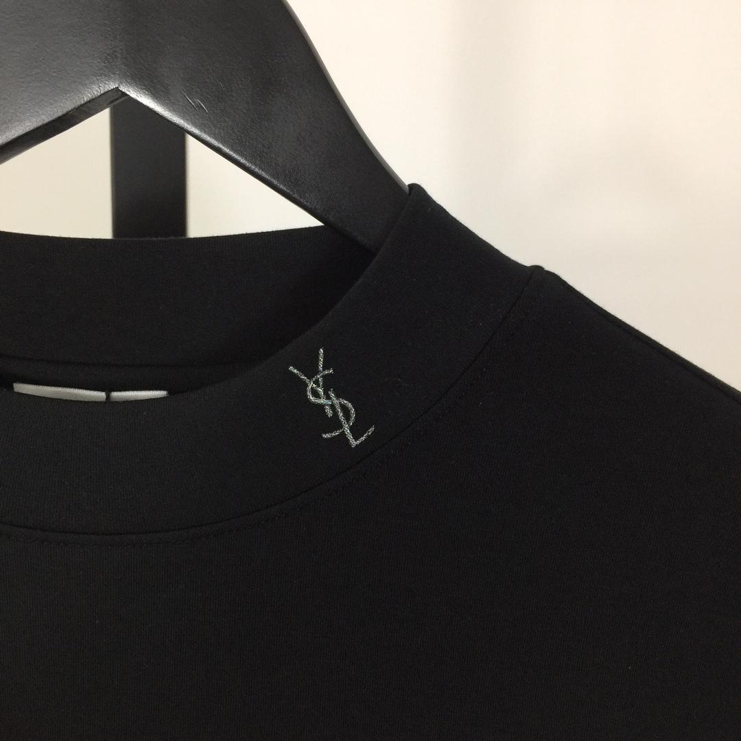 Saint Laurent Logo Long Sleeve Tee - DesignerGu