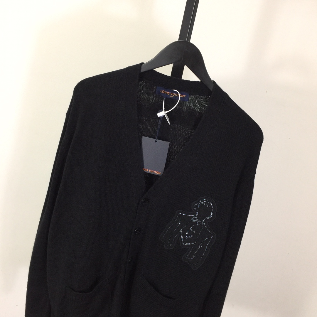 Louis Vuitton Embroidered Wool Cardigan  1AFAOJ - DesignerGu