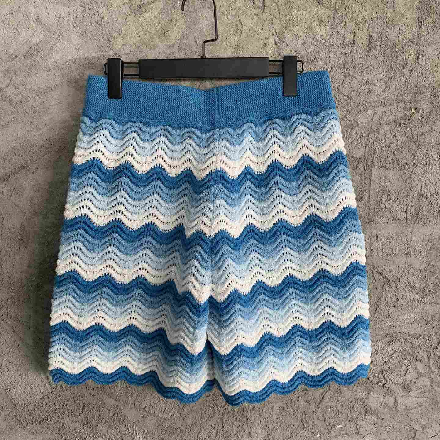 Casablanca Blue Wavy Shorts - DesignerGu