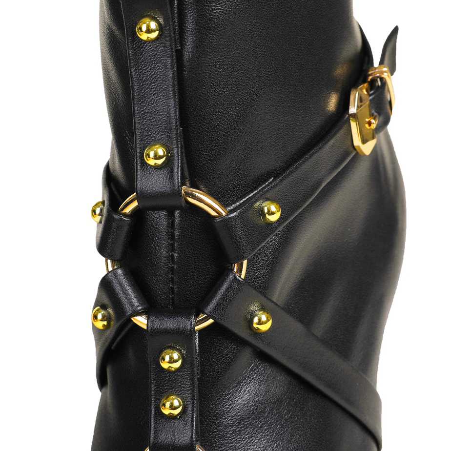 Versace Leather Ankle Boots - DesignerGu