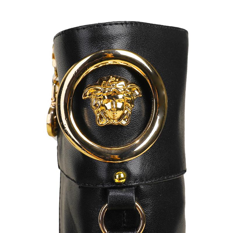 Versace Leather Ankle Boots - DesignerGu