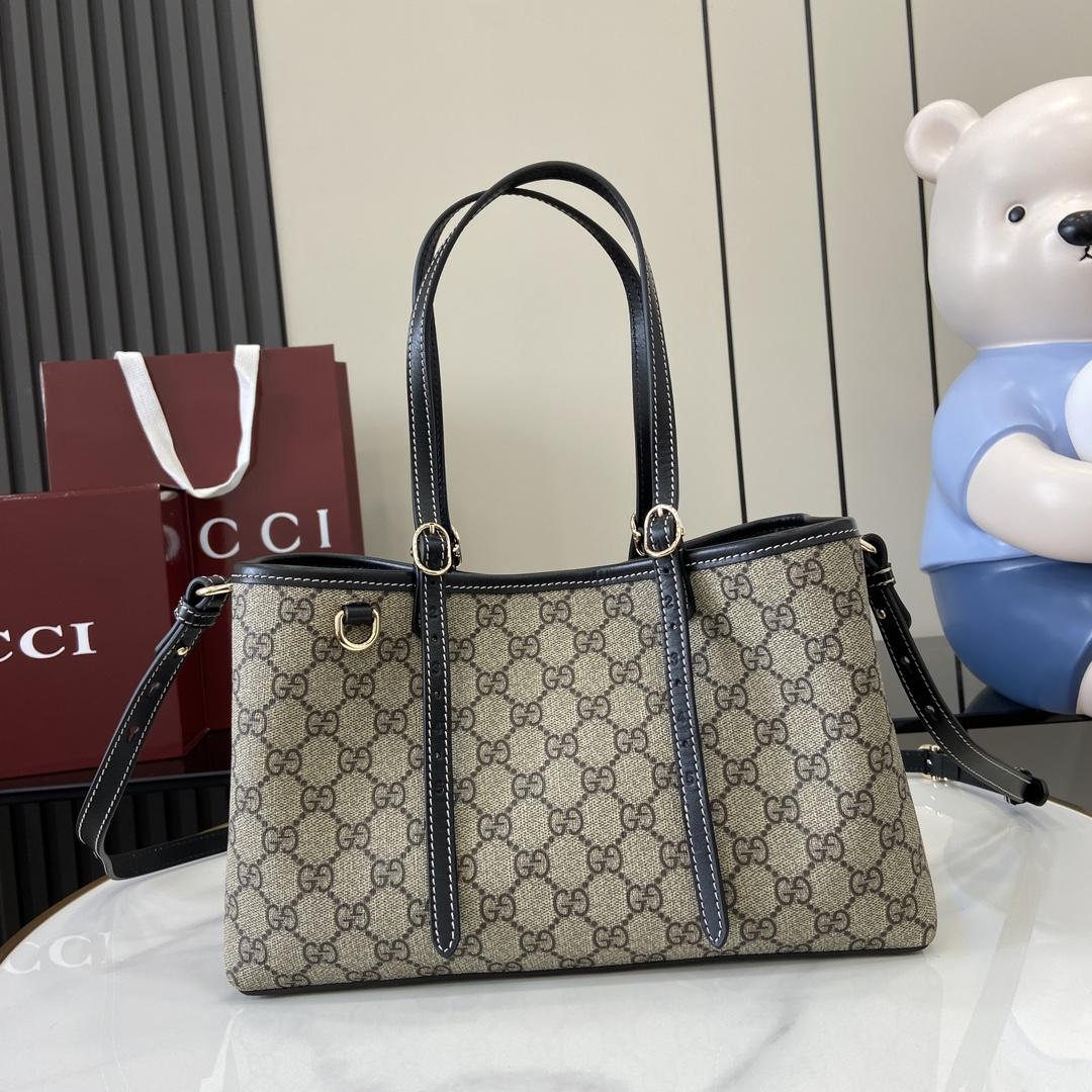 Gucci GG Emblem Small Tote Bag - DesignerGu