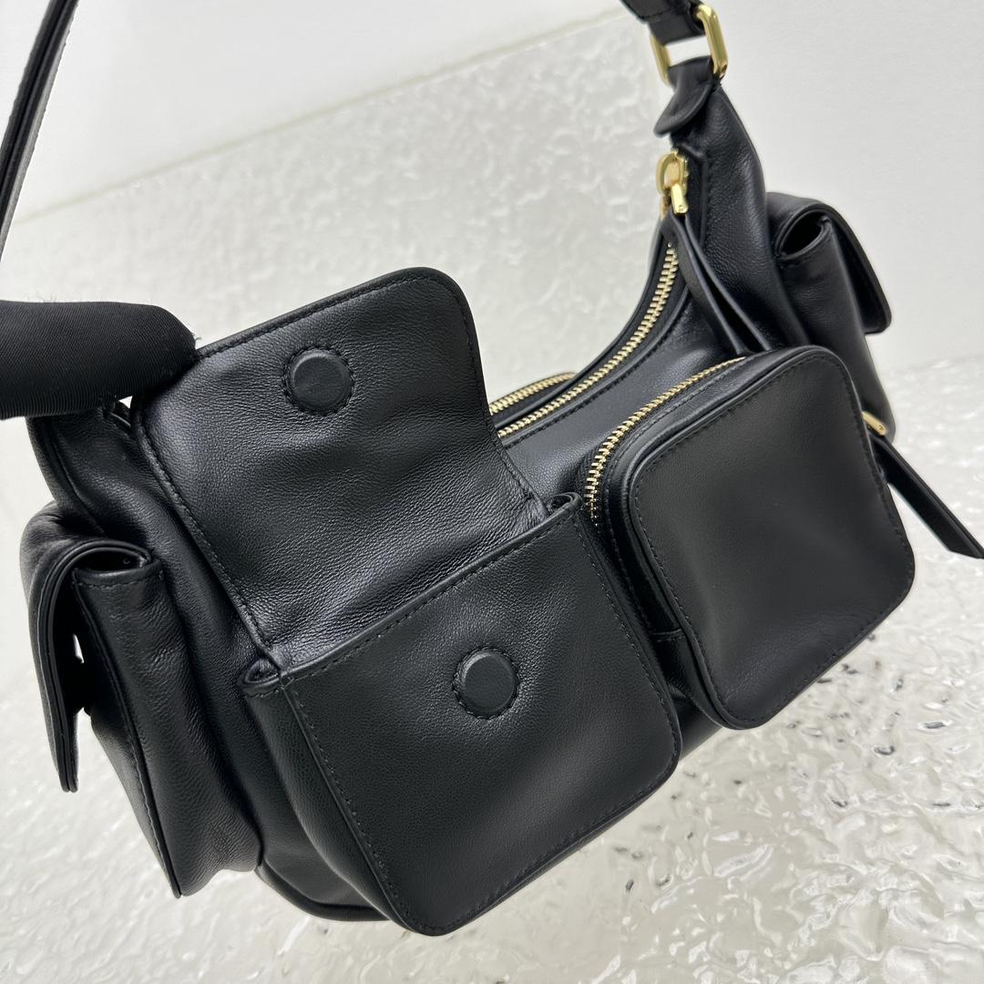 Miu Miu Nappa Leather Pocket Bag (21-12-6cm) - DesignerGu