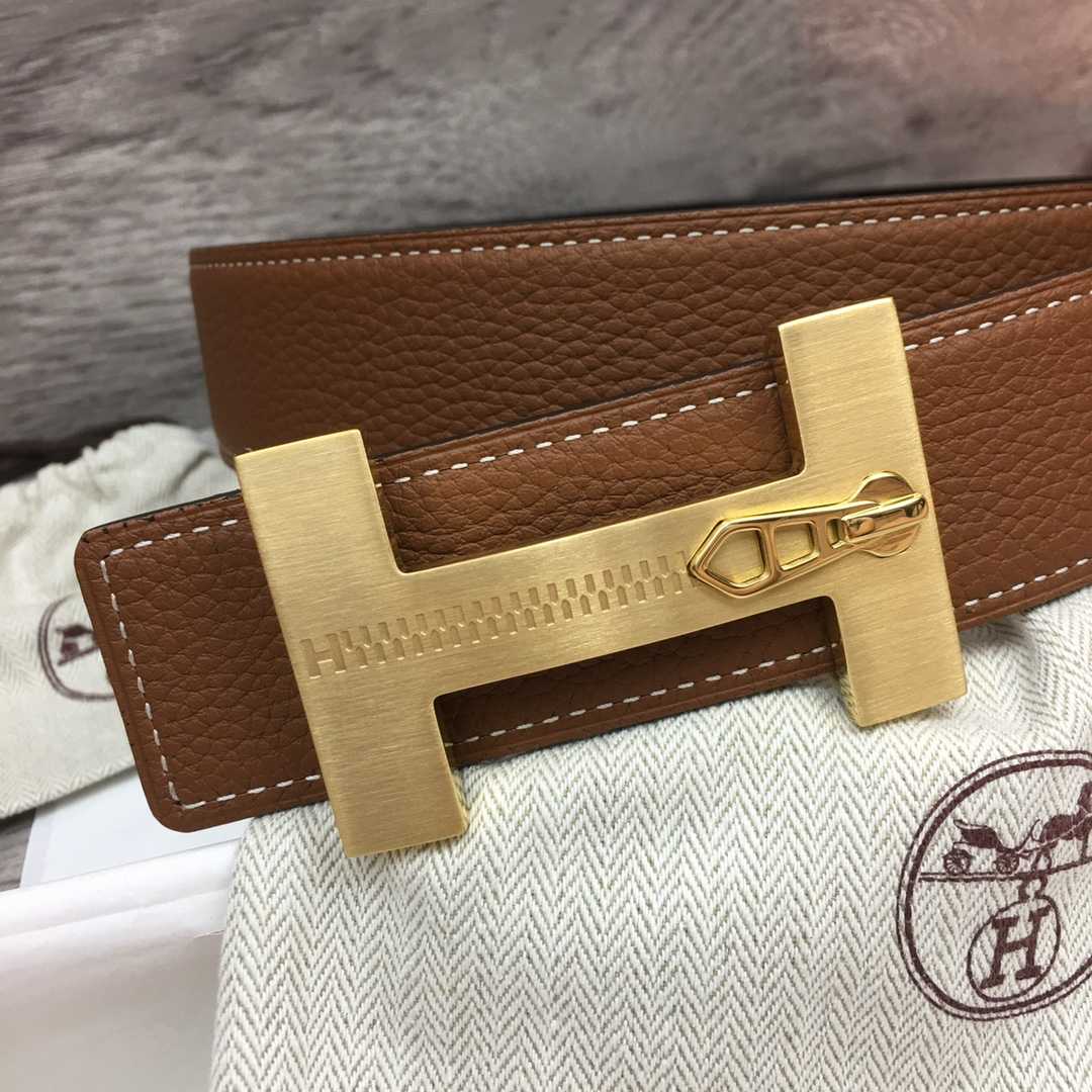 Hermes Leather H Buckle Belt - DesignerGu