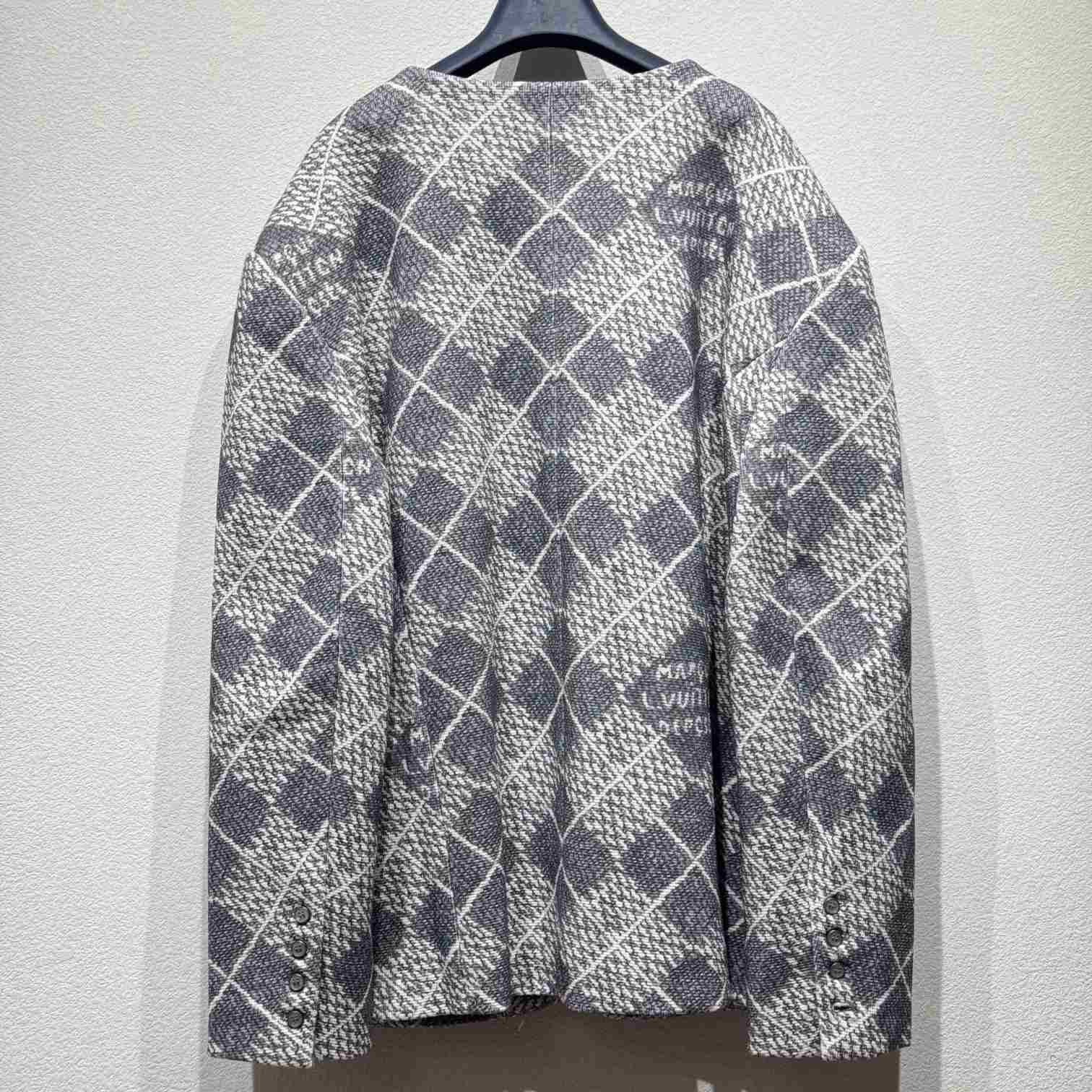 Louis Vuitton Chic Collarless Wool Jacket   1AGIZY - DesignerGu