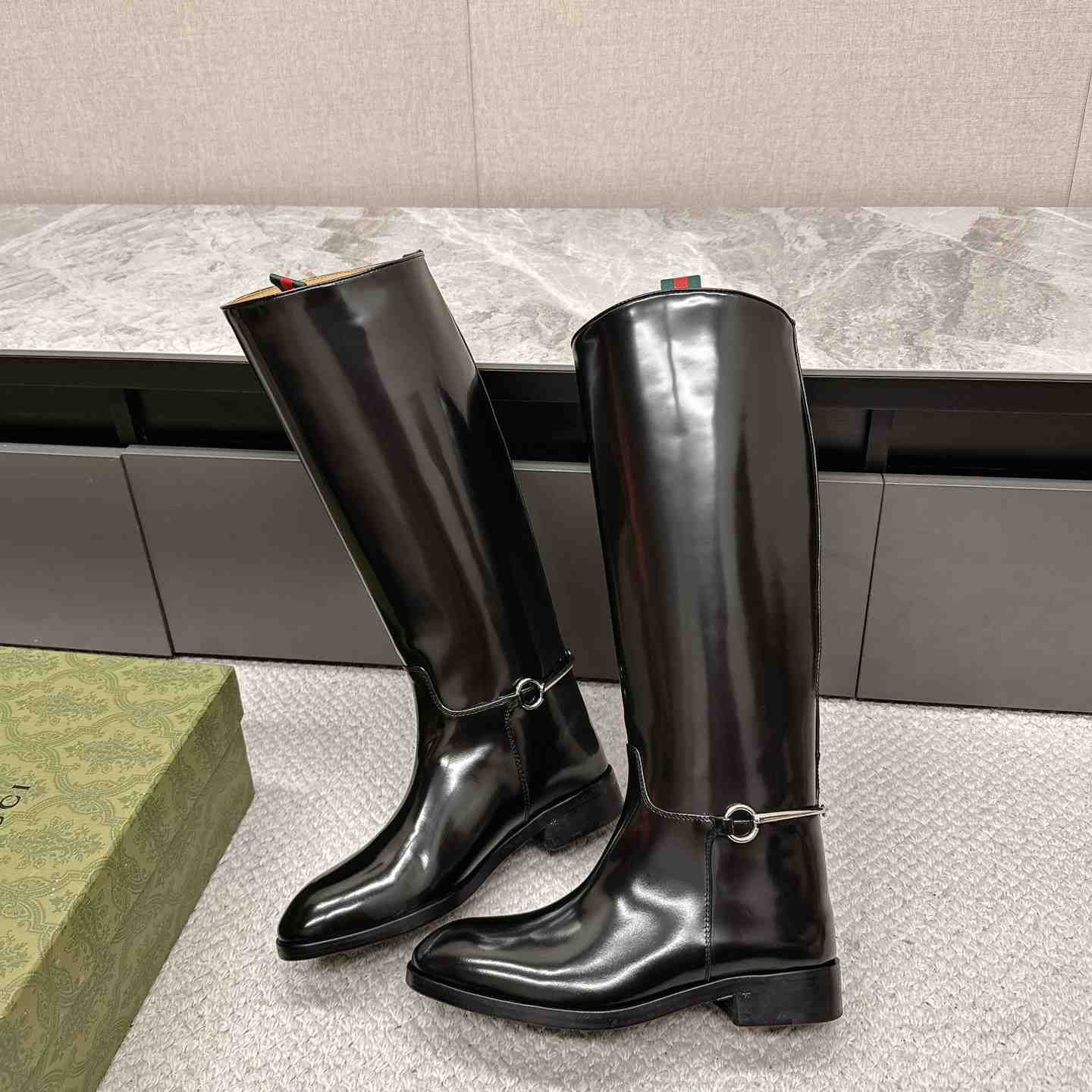 Gucci Women's Slim Horsebit Boot - DesignerGu