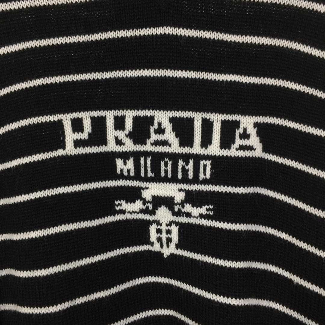 Prada Intarsia-logo Striped Cashmere Jumper - DesignerGu