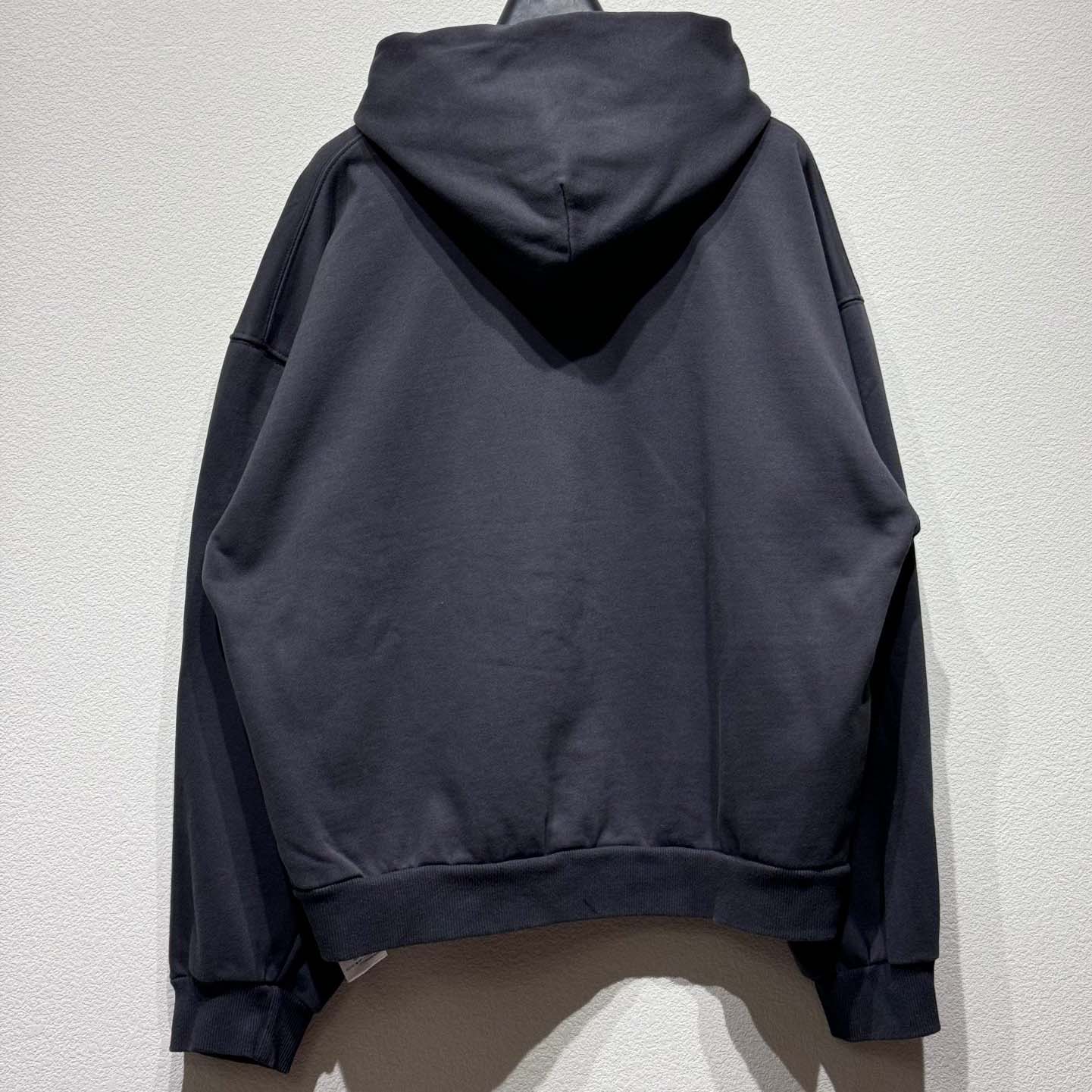 Balenciaga EBay Zip-Up Hoodie Regular Fit In Black - DesignerGu