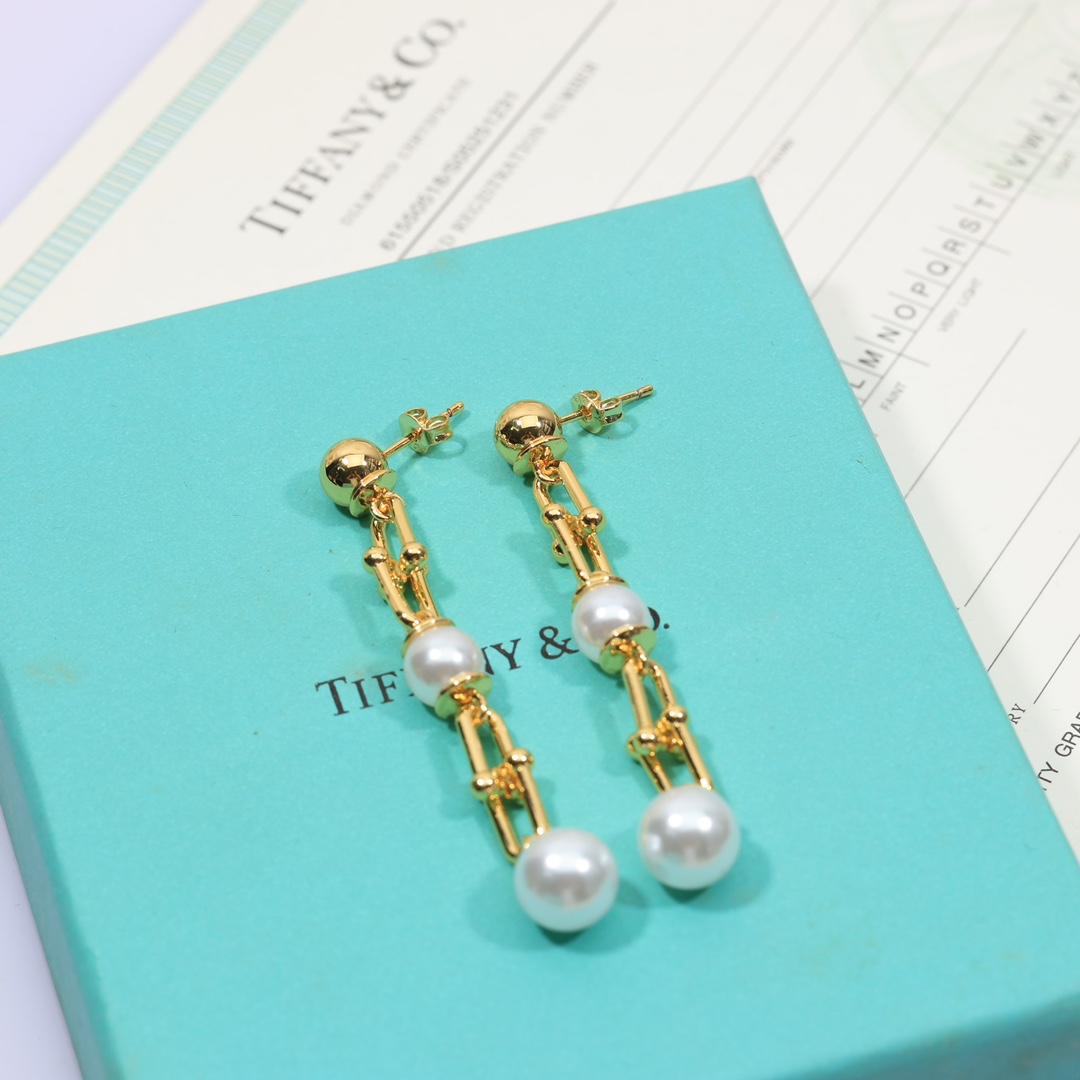 Tiffany & Co. Triple Drop Link Earrings - DesignerGu