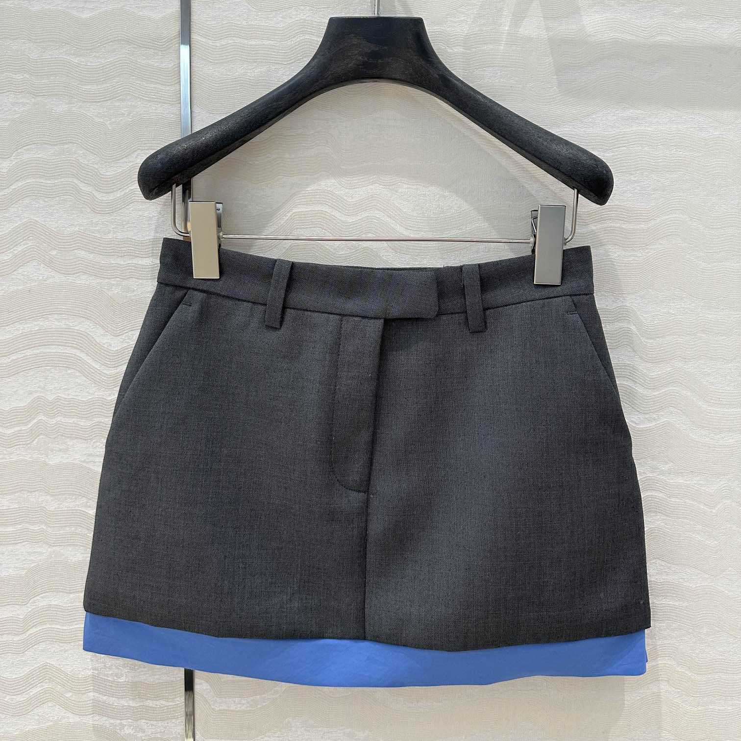 Miu Miu Gabardine Miniskirt - DesignerGu