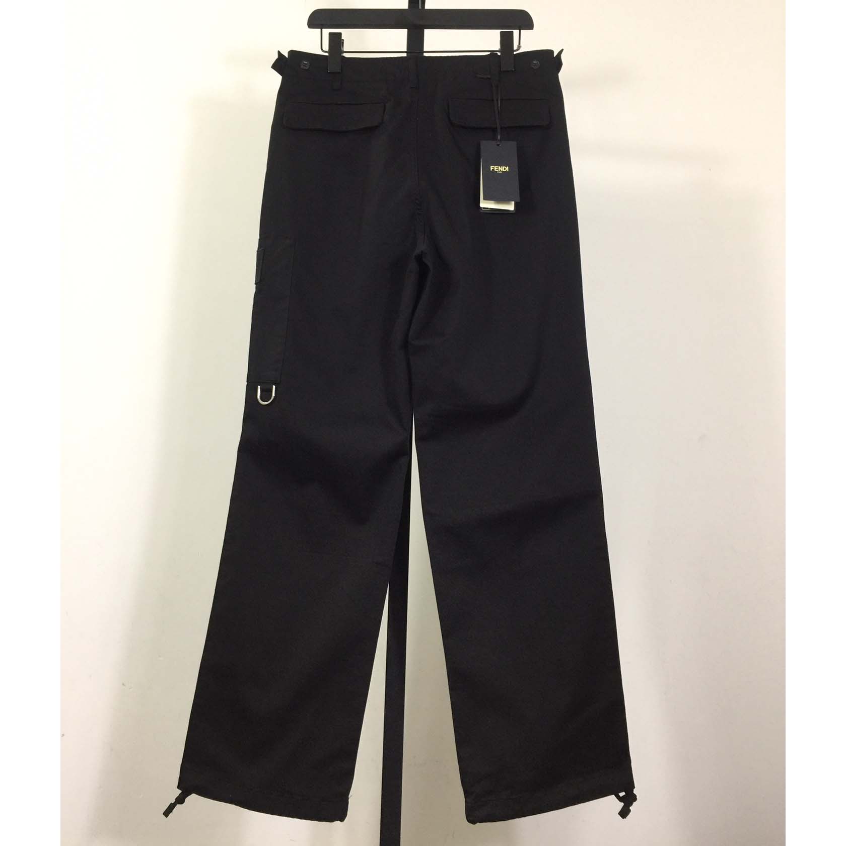 Fendi Black Wide Leg Cargo Pant  - DesignerGu