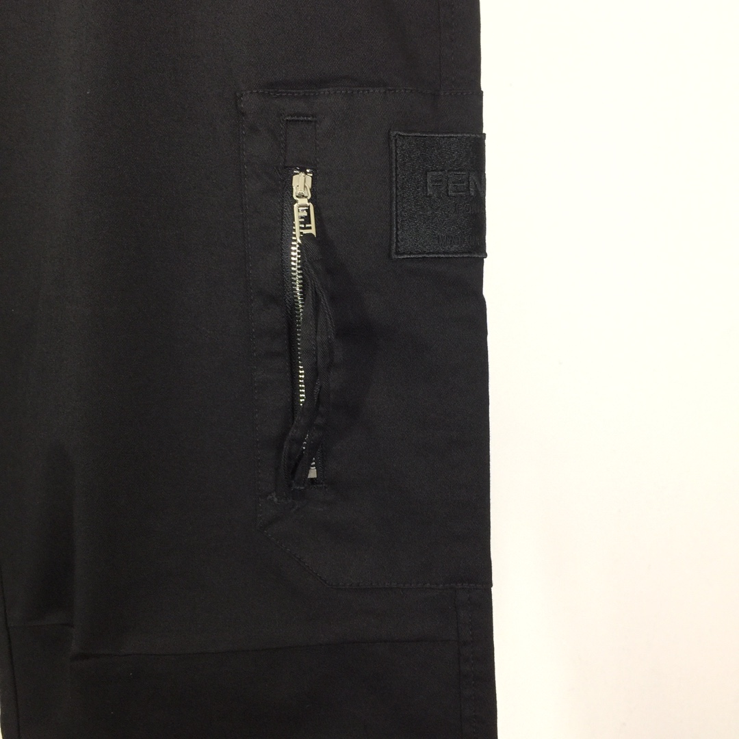 Fendi Black Wide Leg Cargo Pant  - DesignerGu