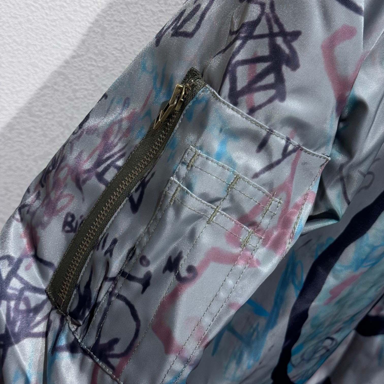 Mowalola Graffiti Bomber Jacket - DesignerGu