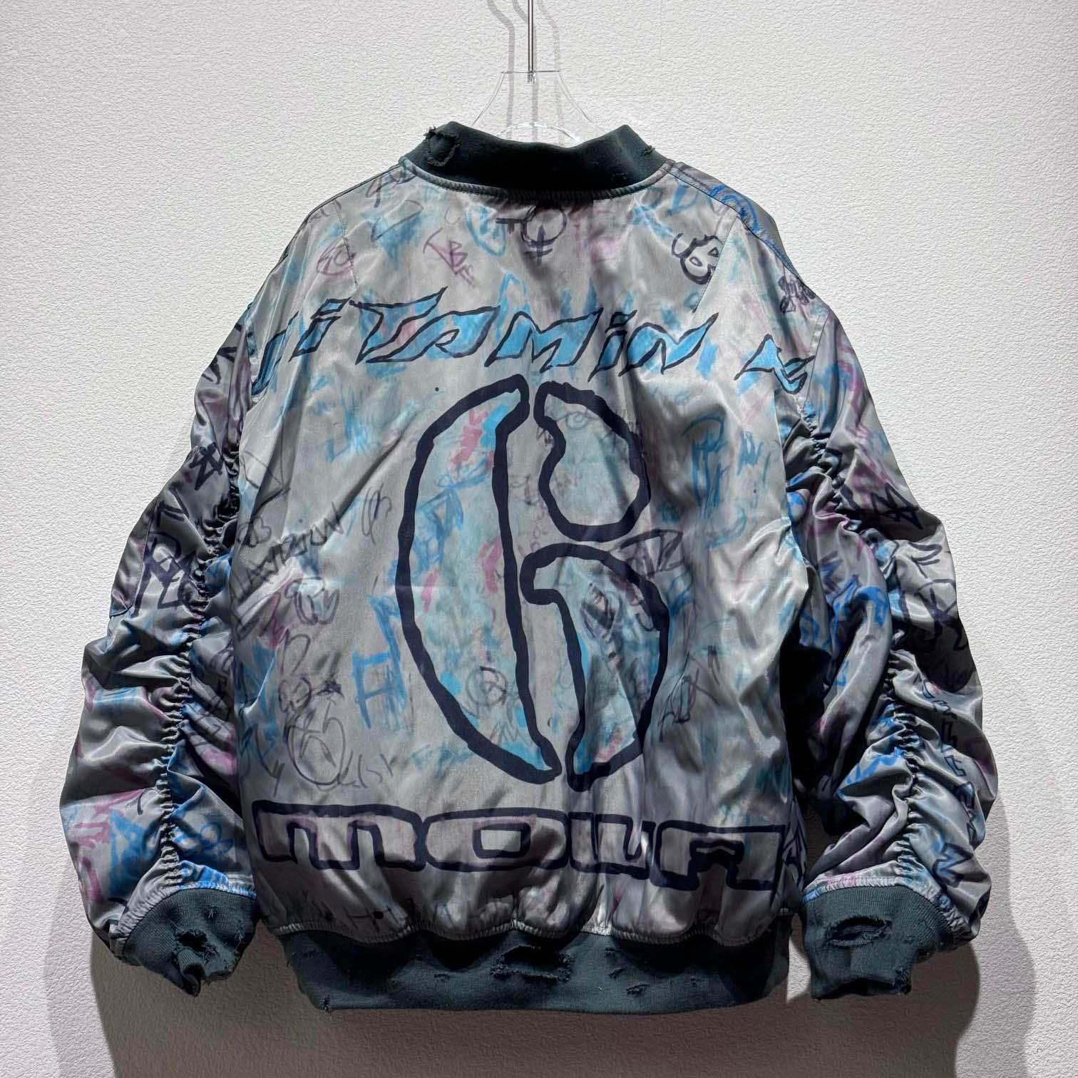 Mowalola Graffiti Bomber Jacket - DesignerGu