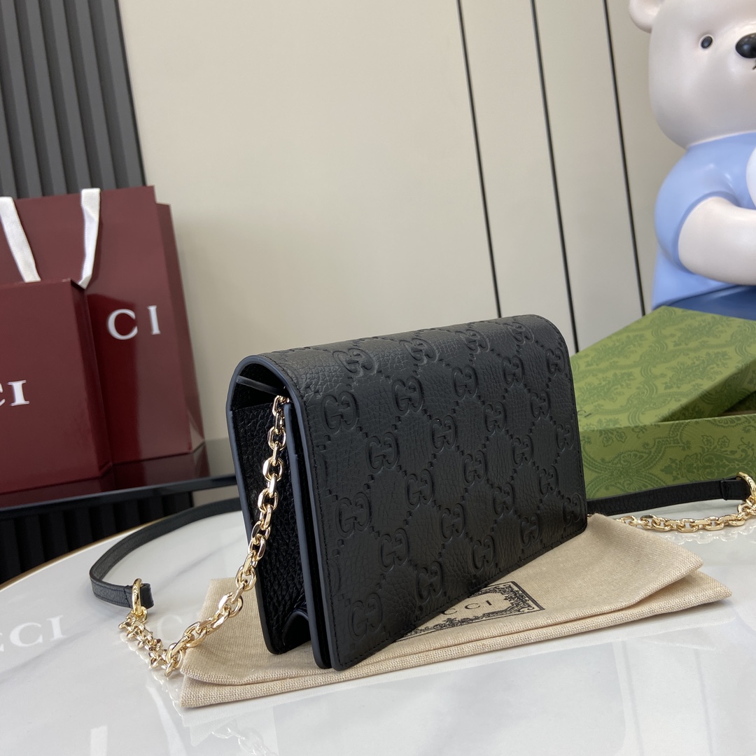 Gucci GG Emblem Super Mini Shoulder Bag - DesignerGu