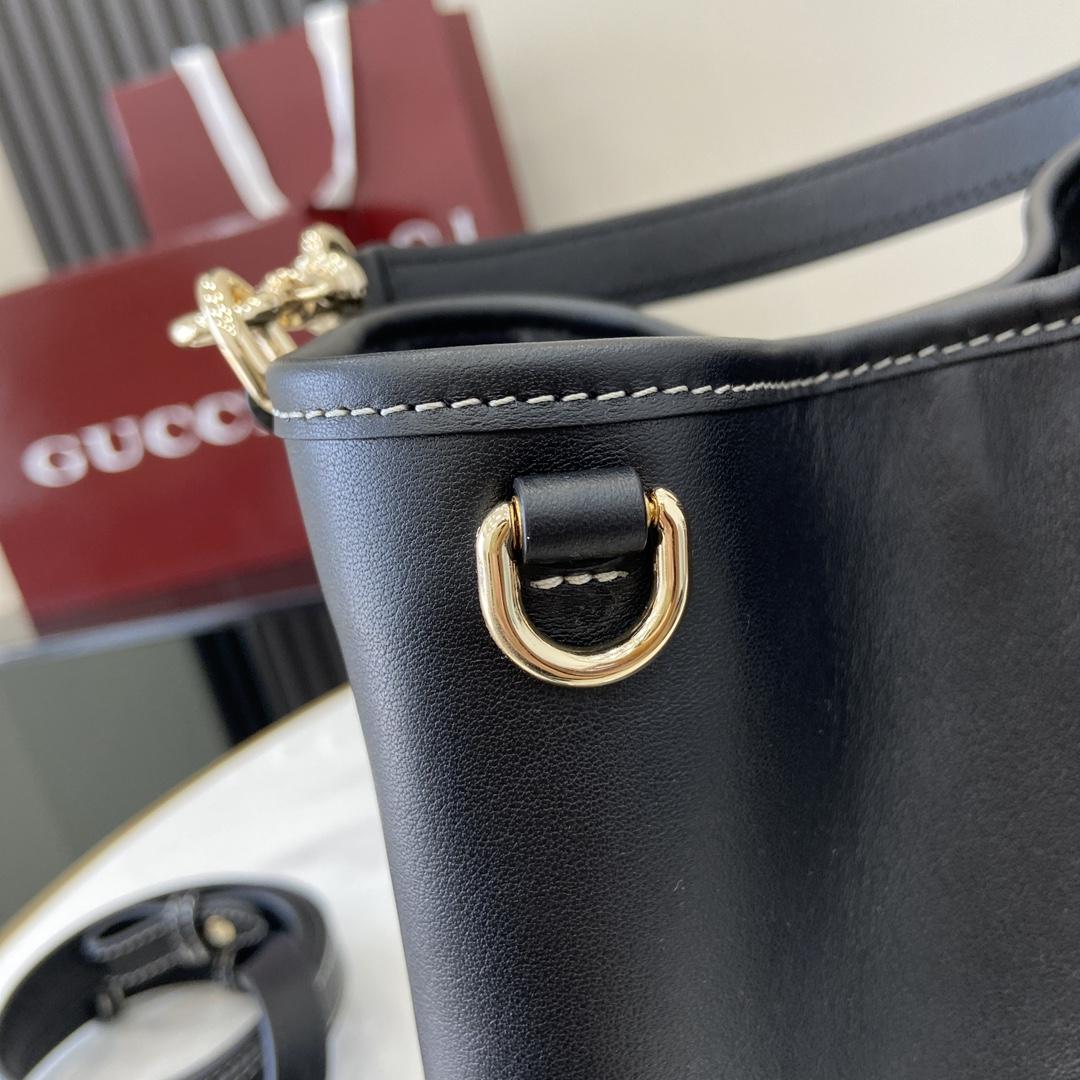 Gucci GG Emblem Mini Bucket Bag  - DesignerGu