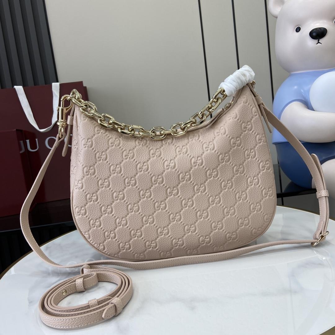 Gucci GG Emblem Medium Shoulder Bag - DesignerGu