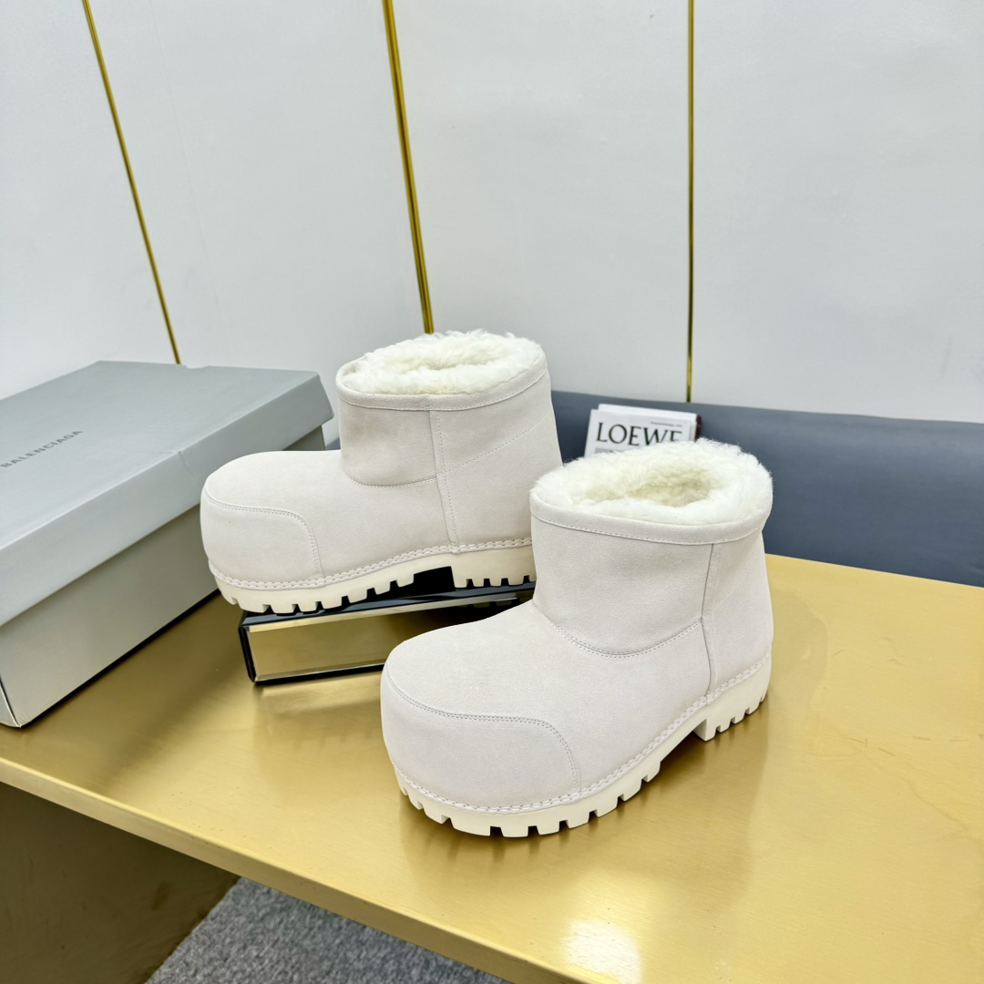 Balenciaga Alaska Fur Bootie  - DesignerGu