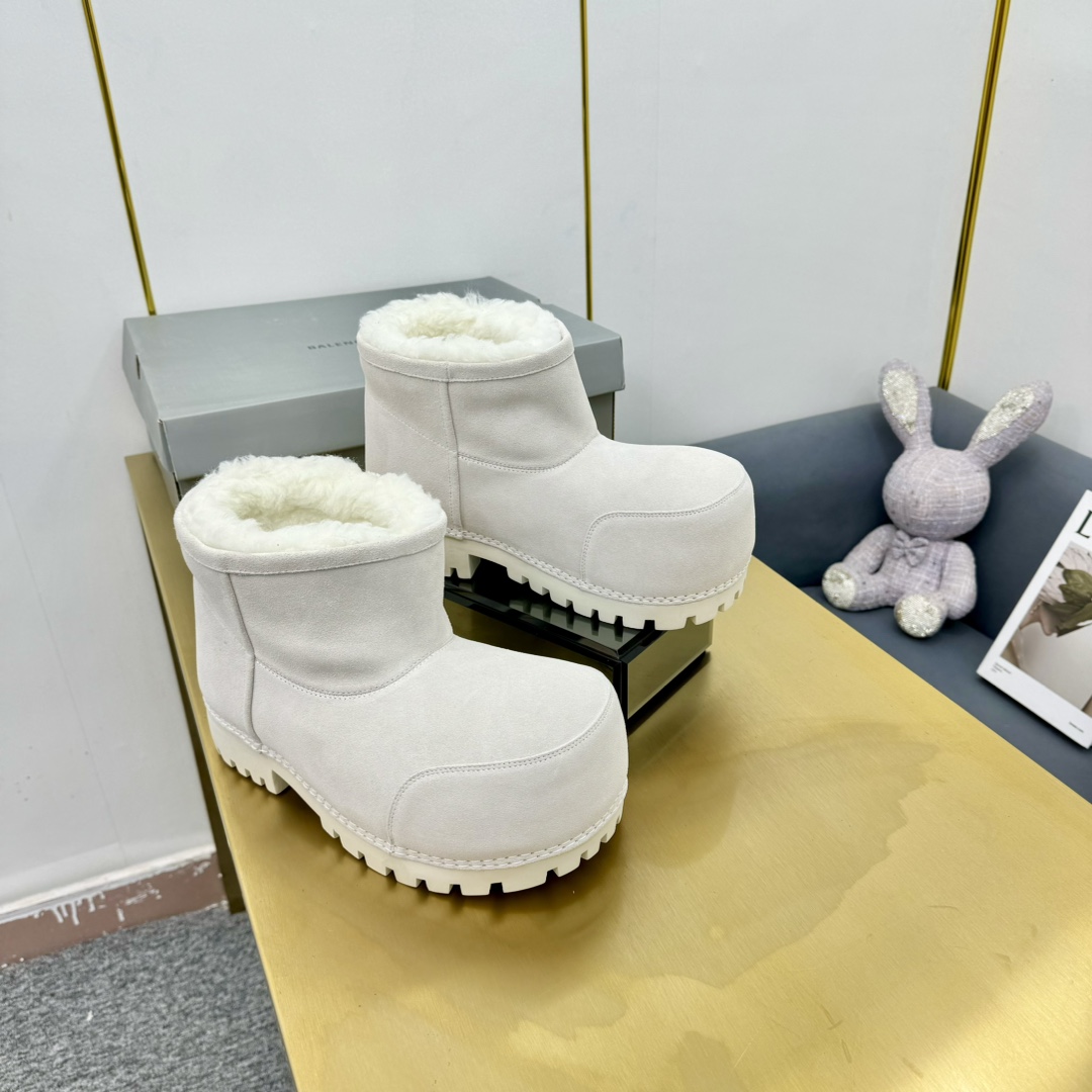 Balenciaga Alaska Fur Bootie  - DesignerGu