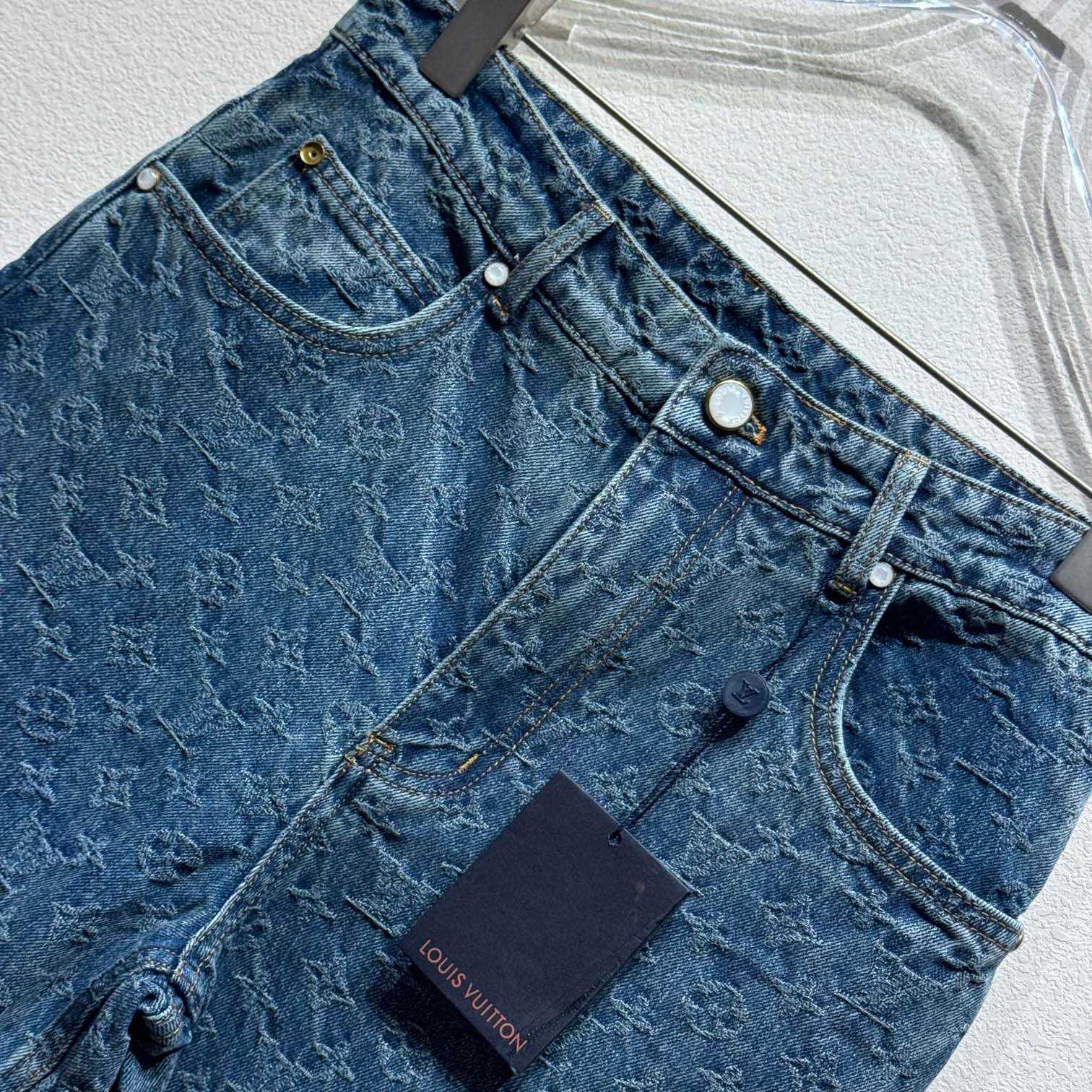 Louis Vuitton Monogram Jacquard Skate Denim Pants  1AGHVA - DesignerGu