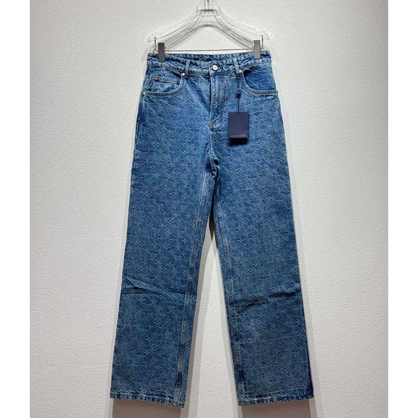 Louis Vuitton Monogram Jacquard Skate Denim Pants  1AGHVA - DesignerGu