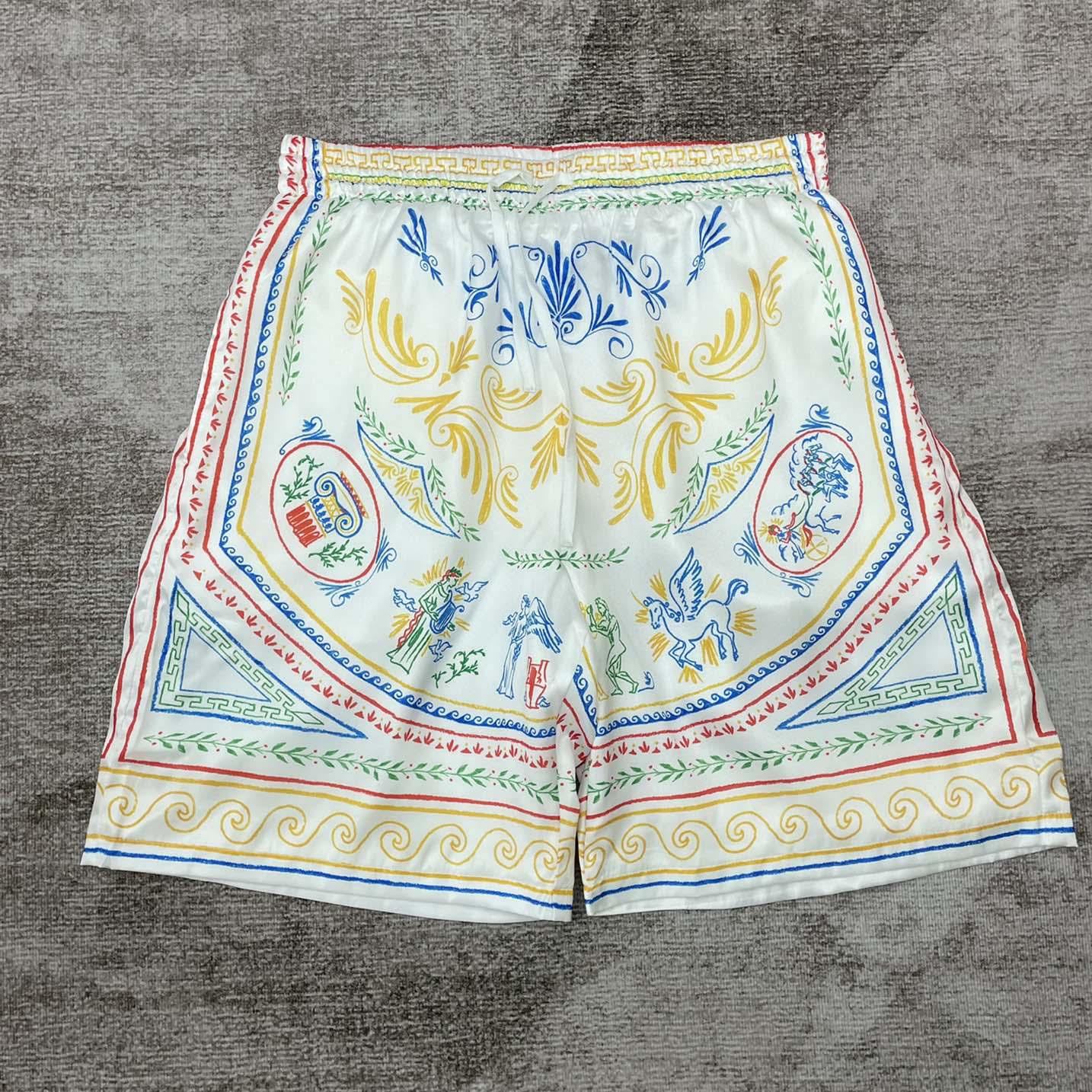 Casablanca La Déesse Du Stade Silk Shorts    CA3511 - DesignerGu