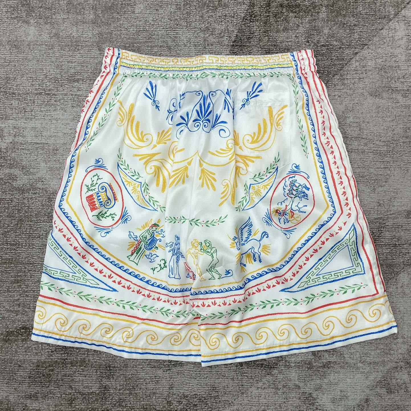 Casablanca La Déesse Du Stade Silk Shorts    CA3511 - DesignerGu