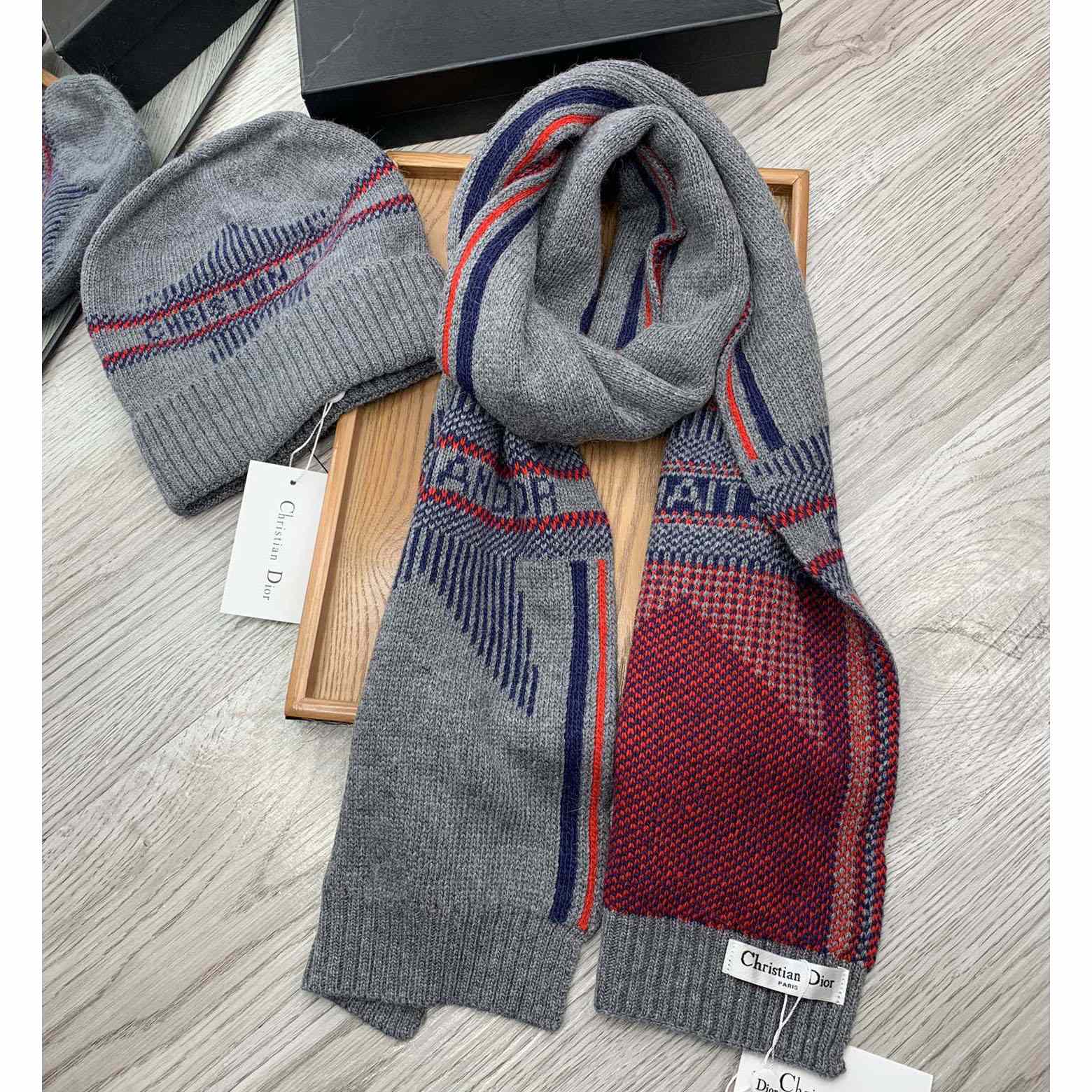 Dior Beanie And Scarf - DesignerGu